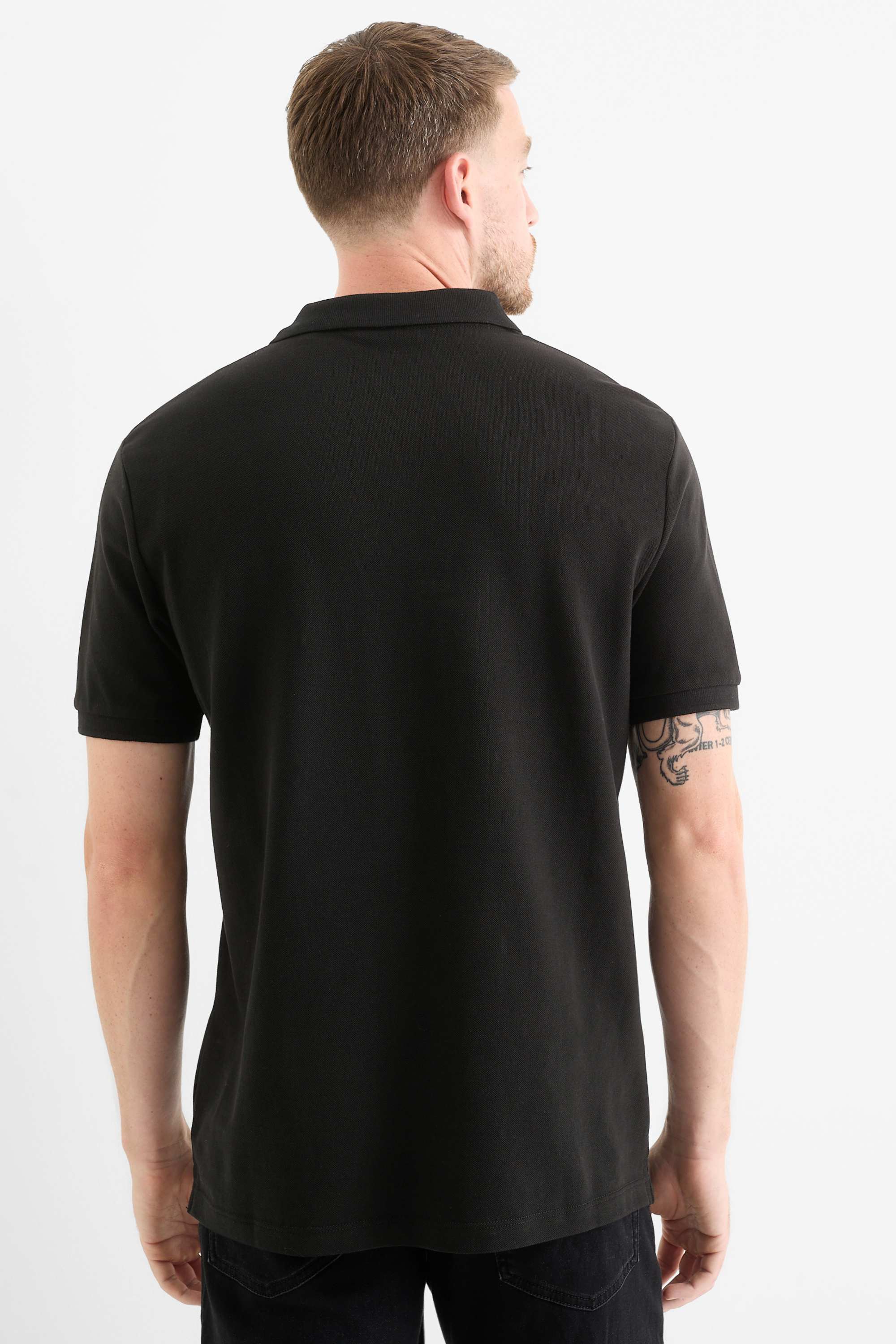 Polo shirt - regular fit black