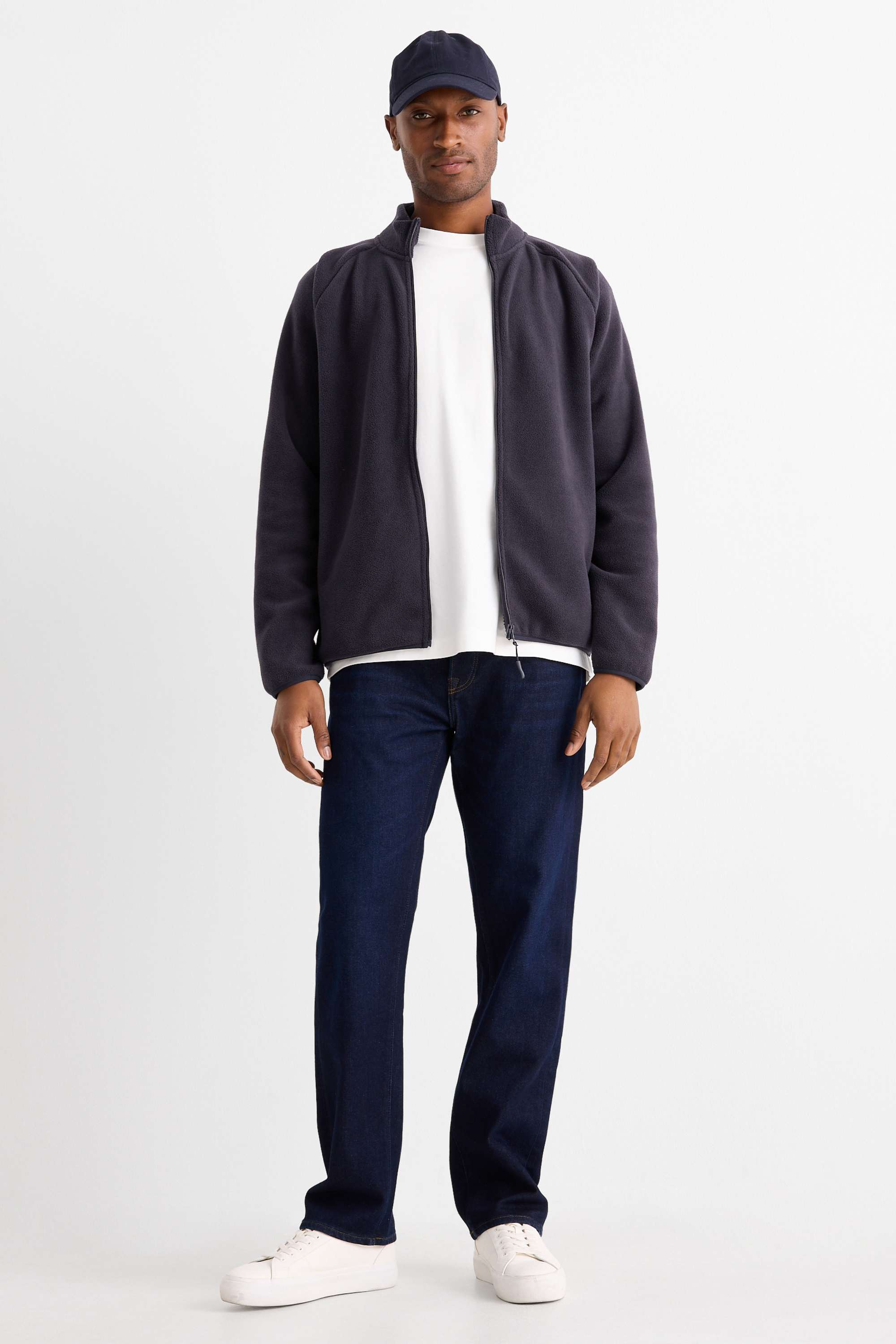 Fleece jacket dark blue