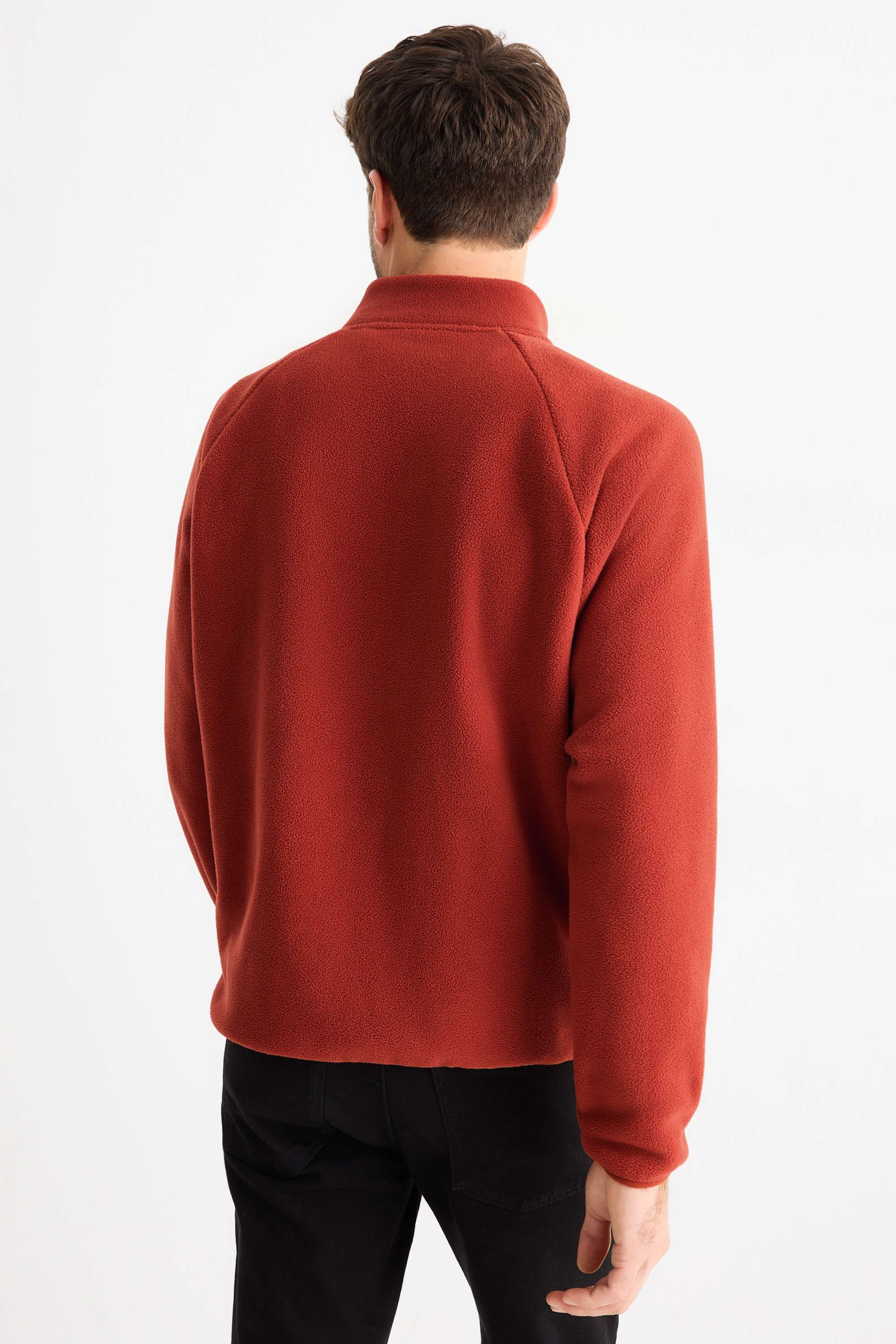 Fleece jacket dark orange