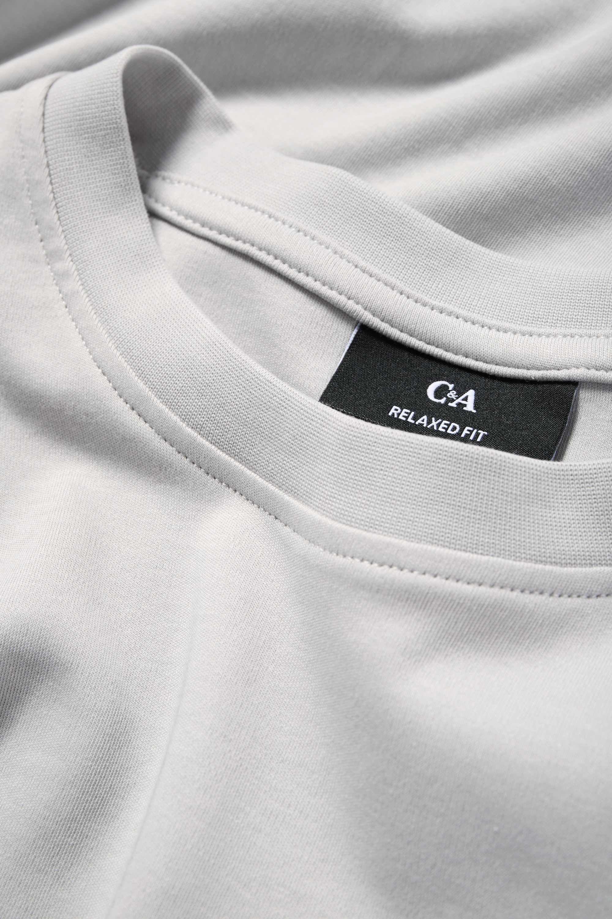 T-shirt - relaxed fit light gray (15)