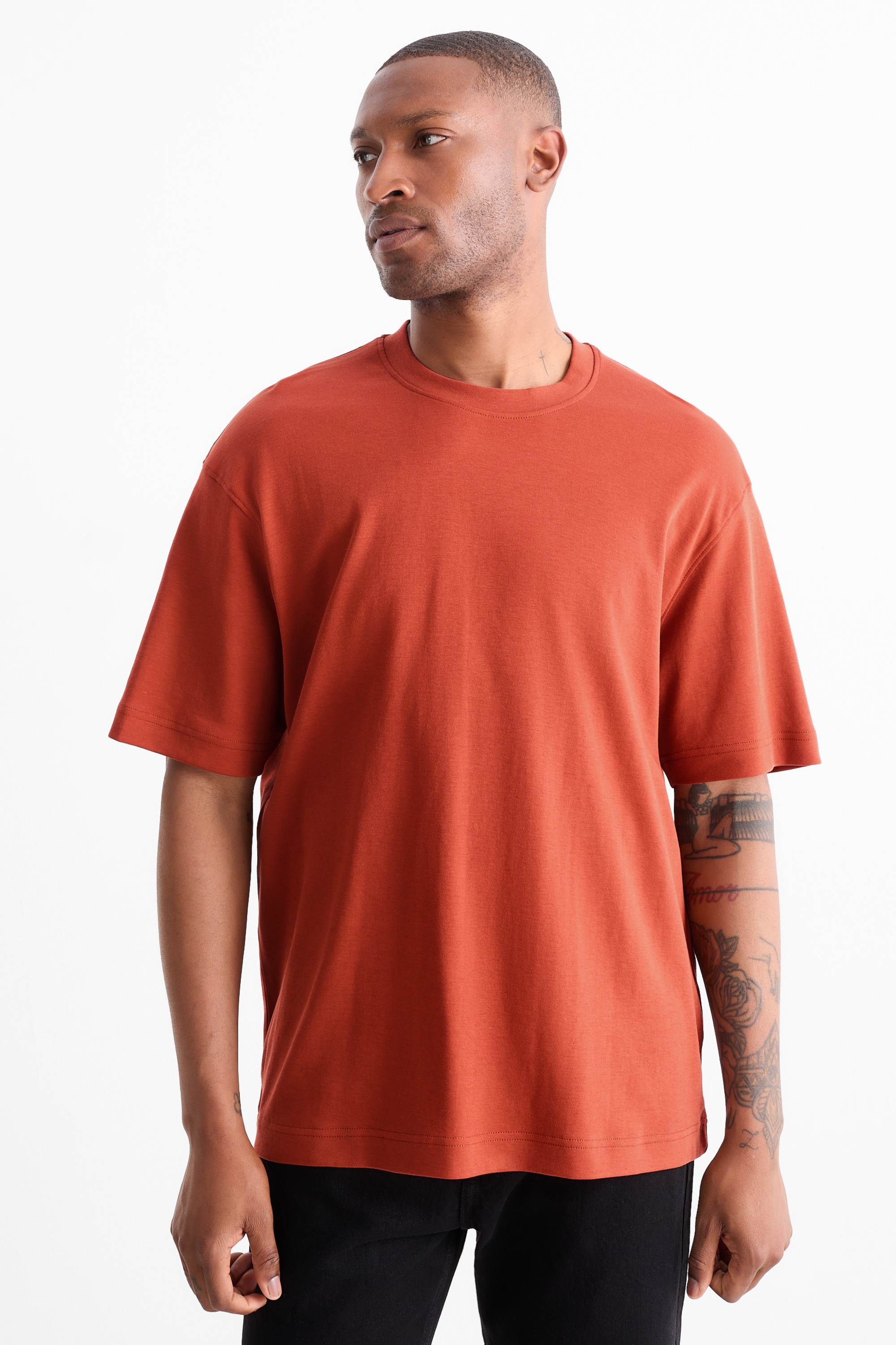 T-shirt - relaxed fit brown (5)