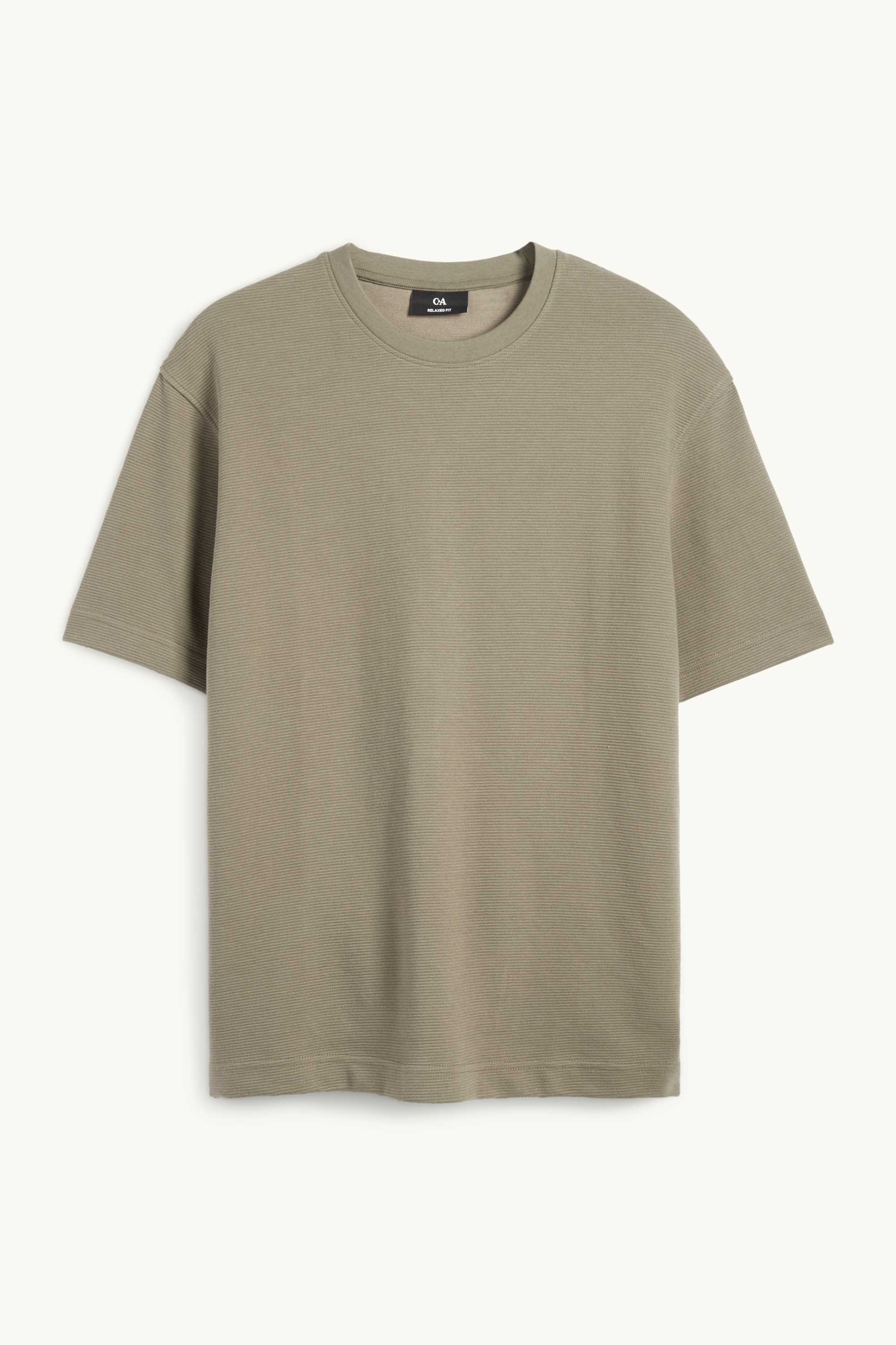 T-shirt - relaxed fit - ribbed green