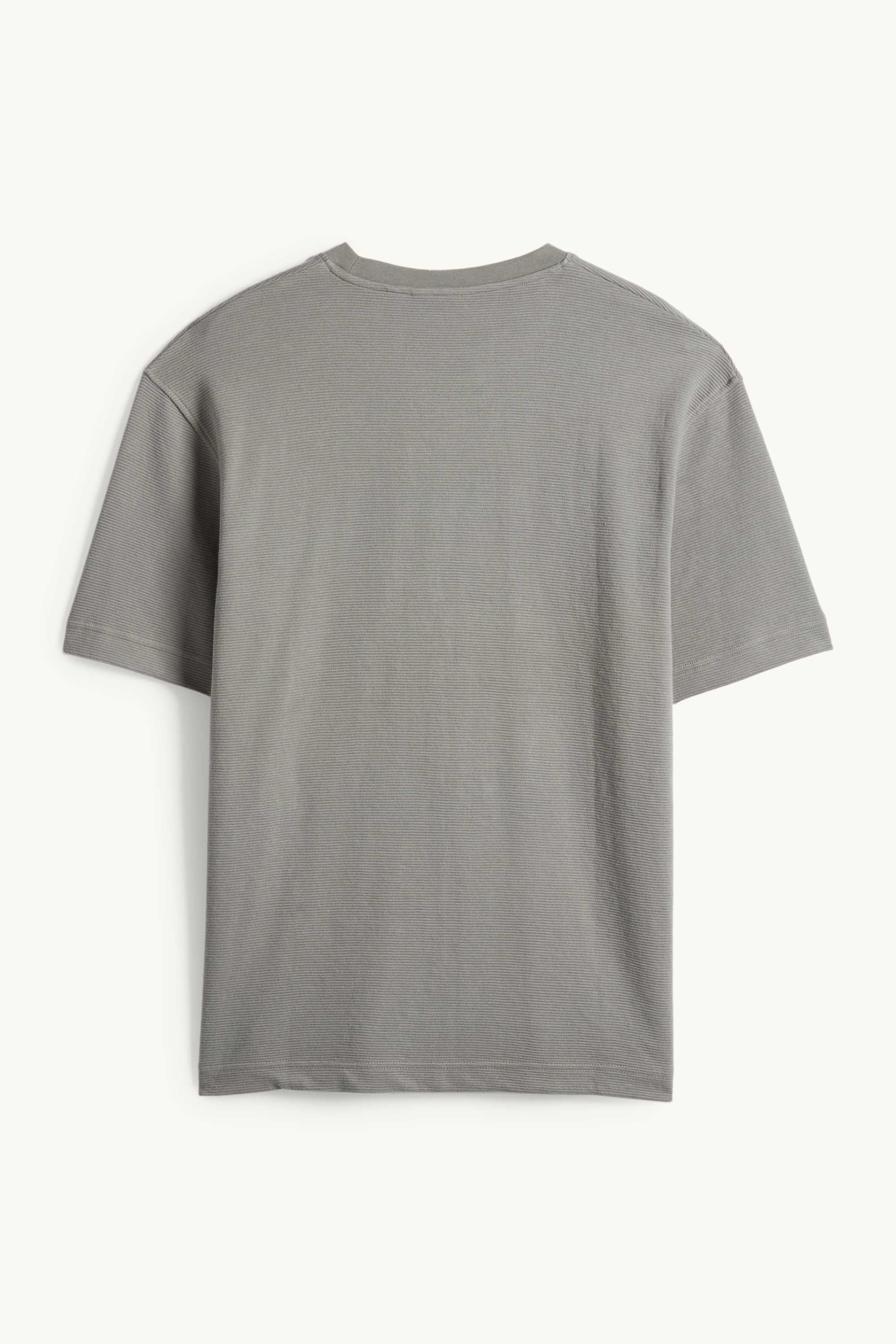 T-shirt - relaxed fit - ribbed gray