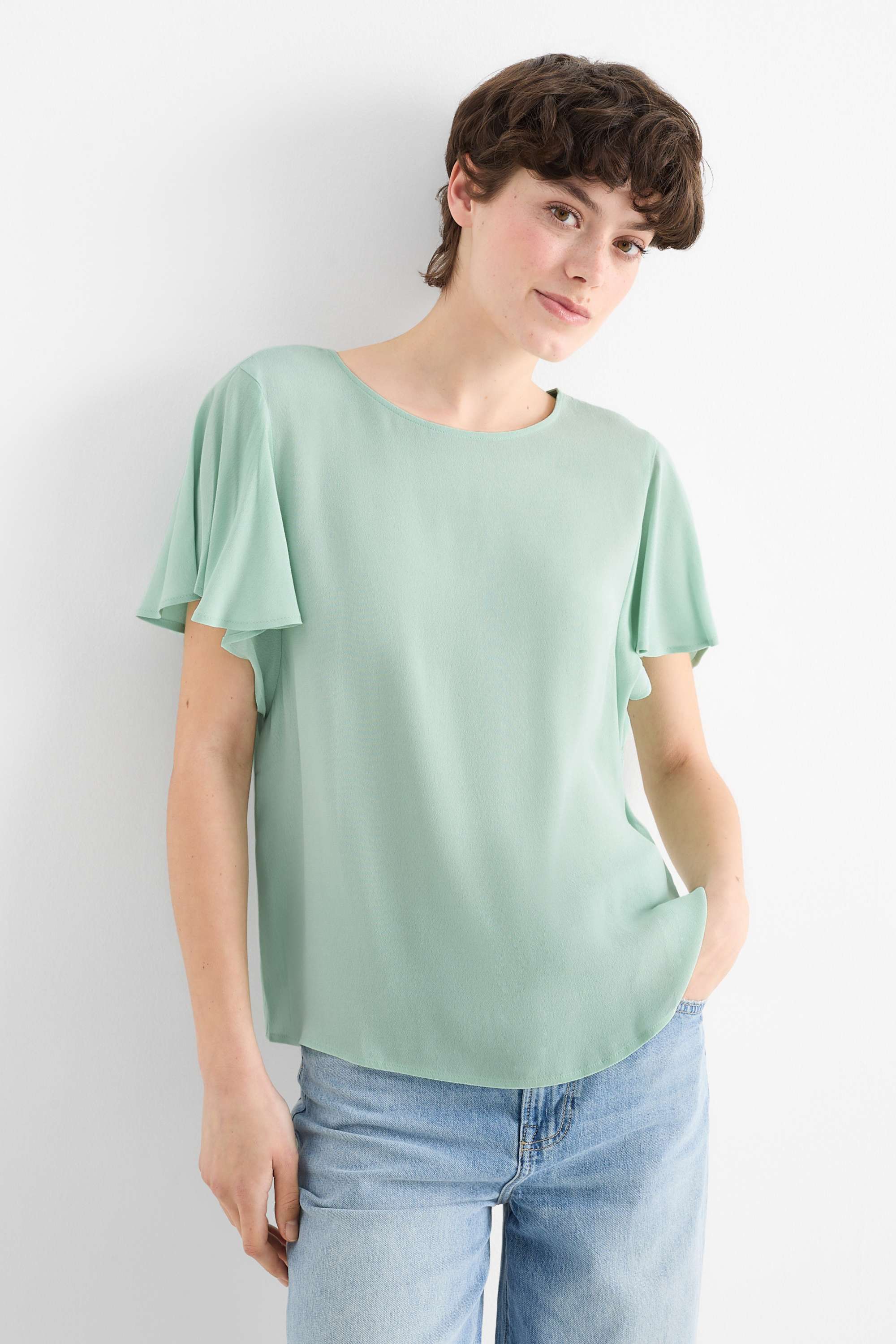 Blouse mint green
