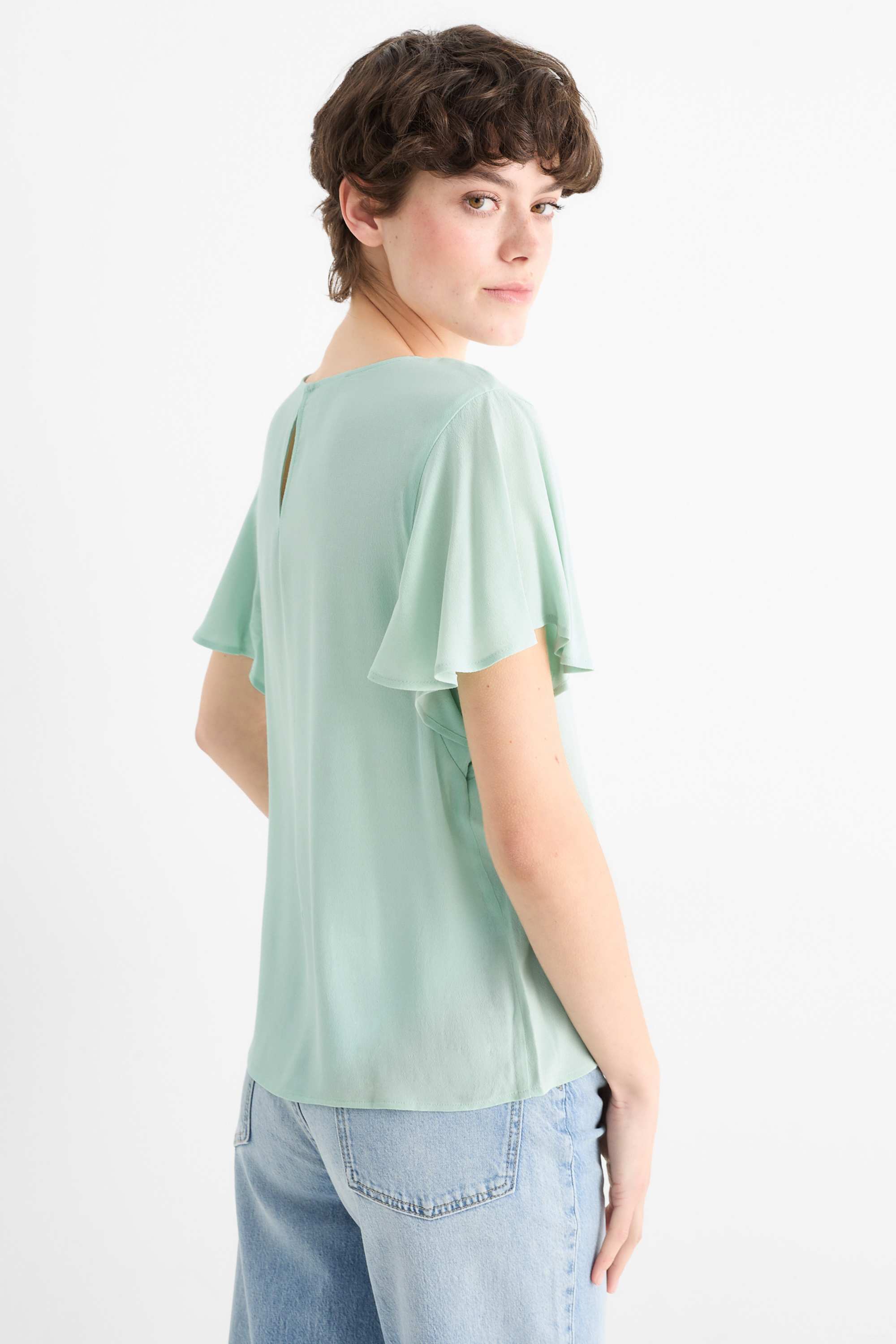 Blouse mint green