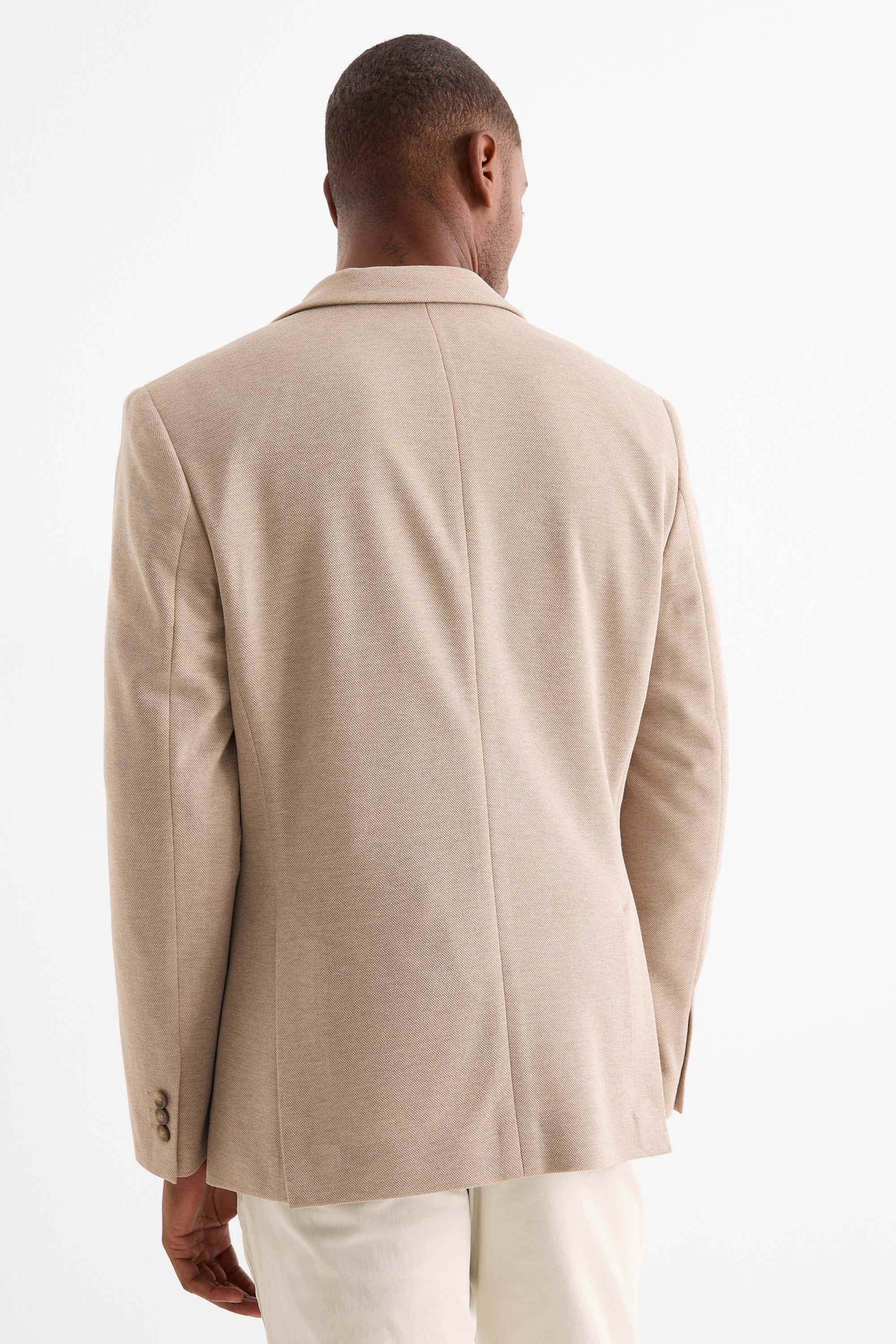 Tailored jacket - slim fit - Flex beige