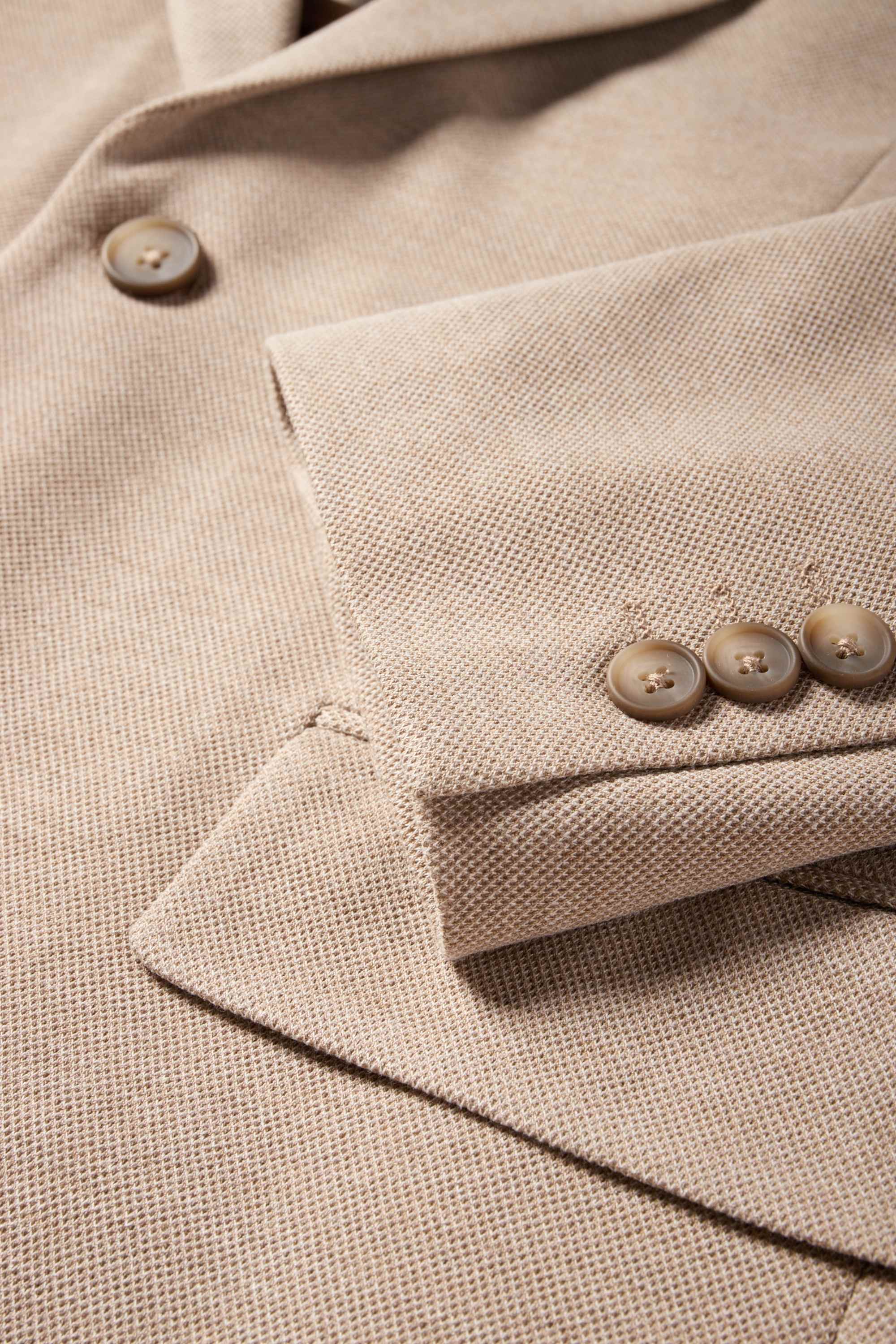 Tailored jacket - slim fit - Flex beige