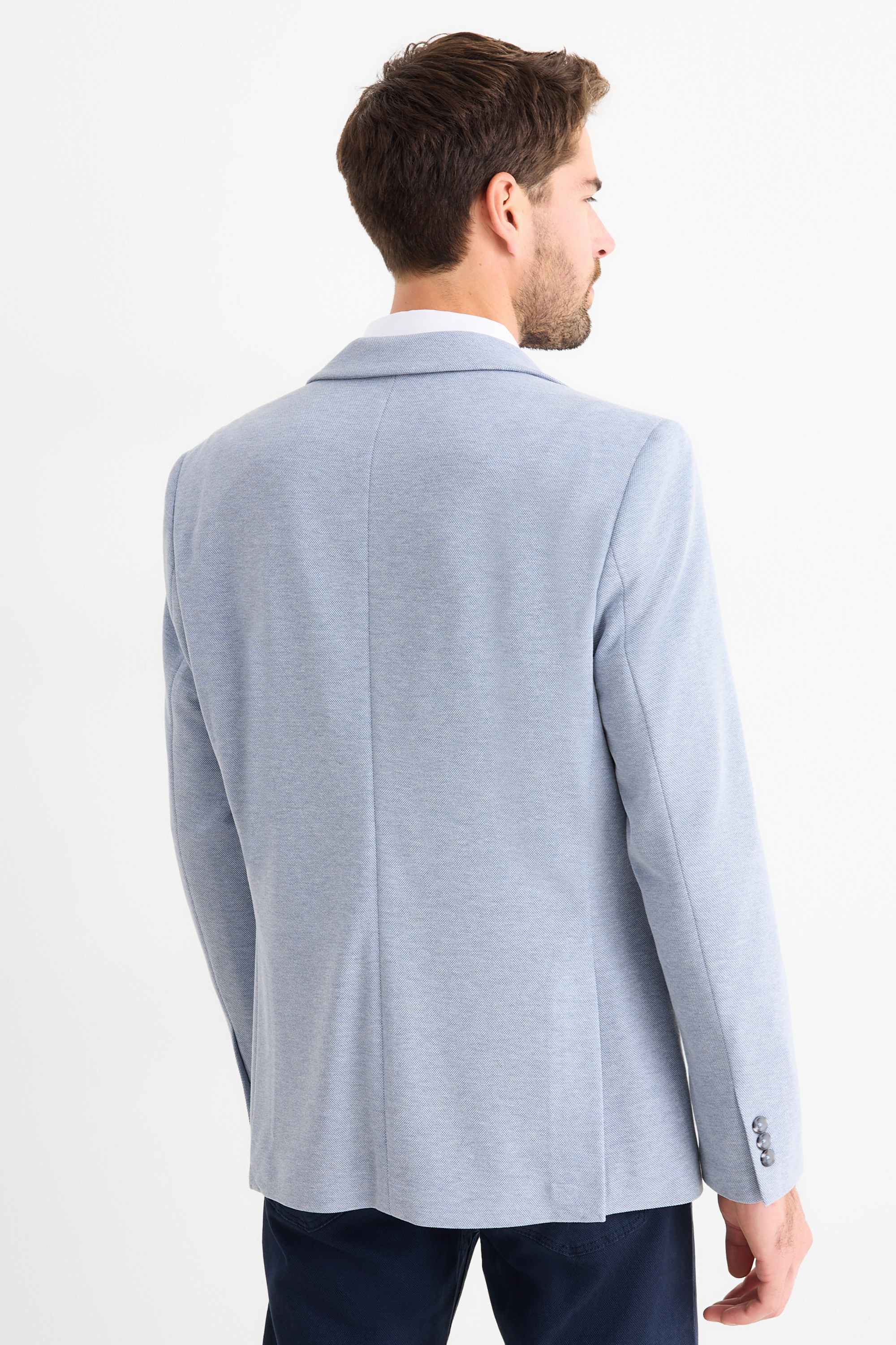 Tailored jacket - slim fit - Flex light blue (7)