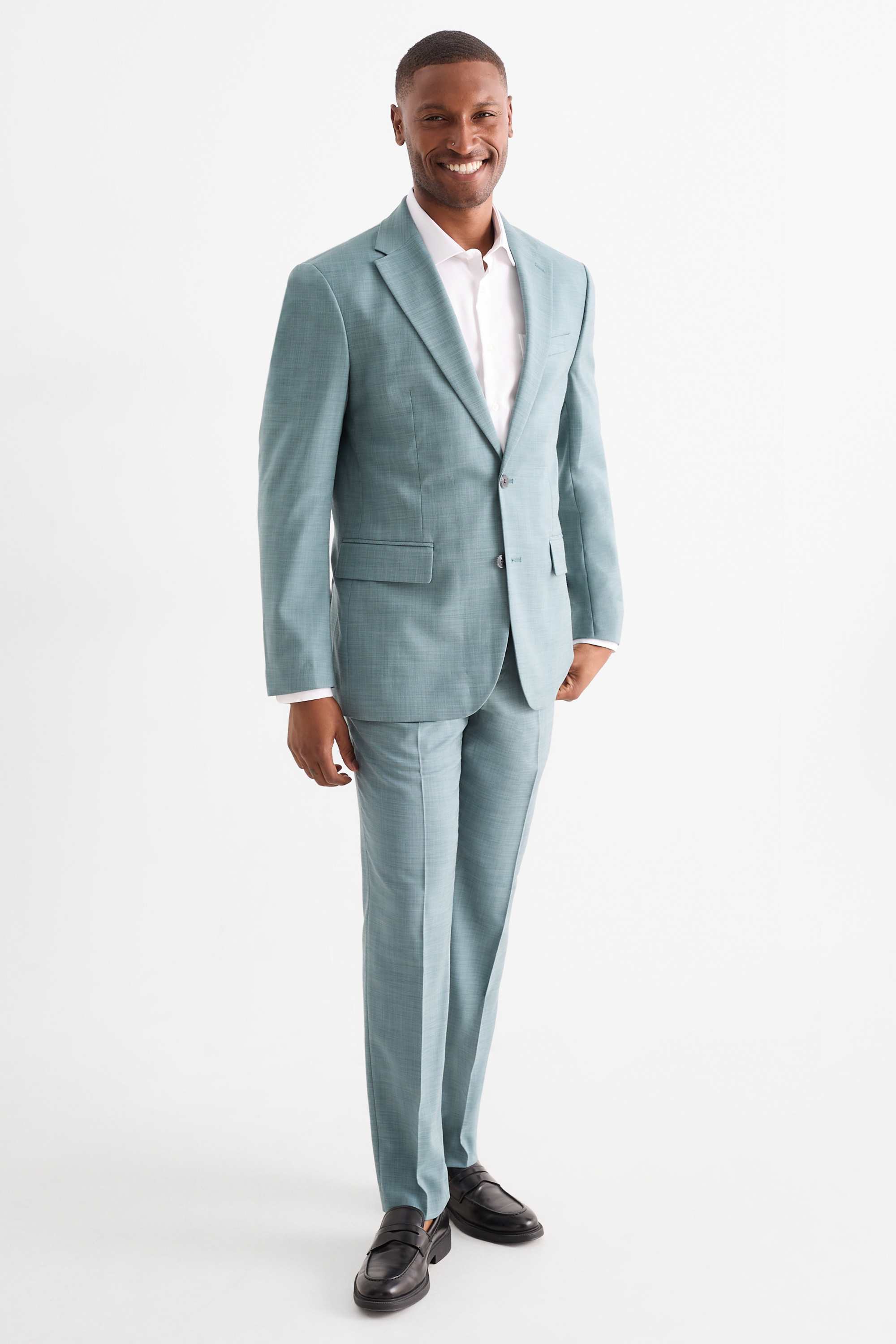 Mix & match suit trousers - regular fit - Flex turquoise