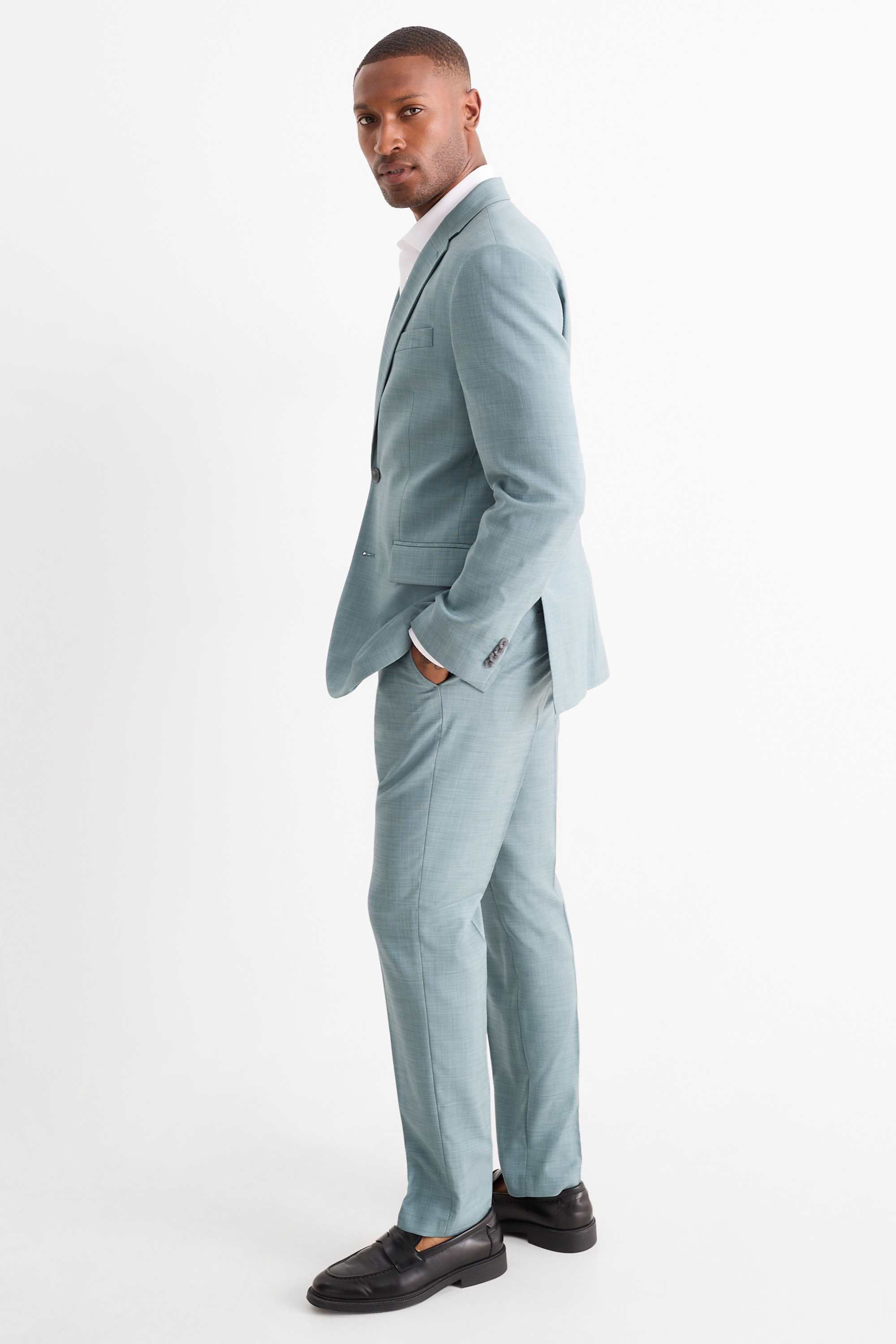 Mix & match suit trousers - regular fit - Flex turquoise
