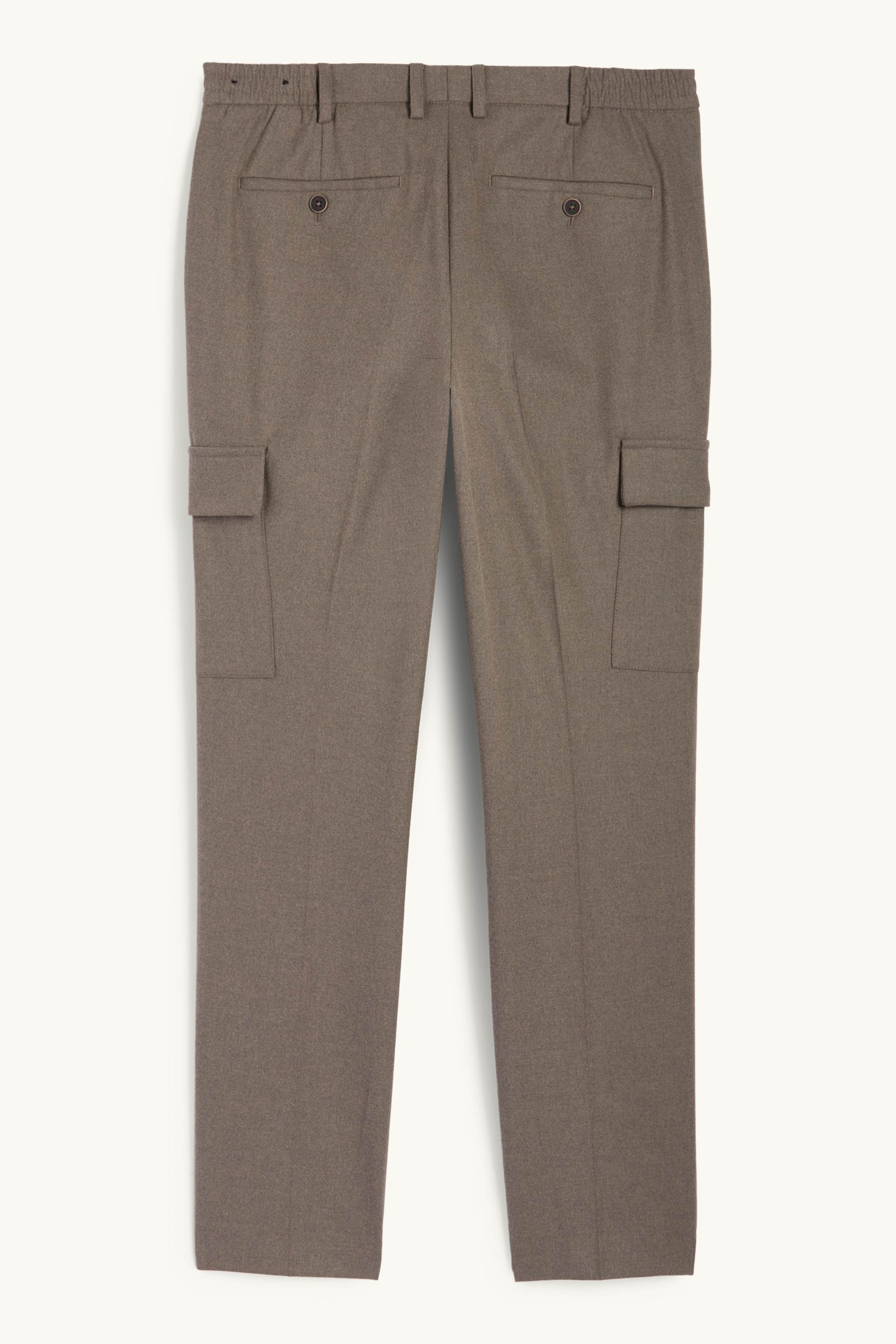 Mix & match flannel trousers - slim fit - Flex taupe