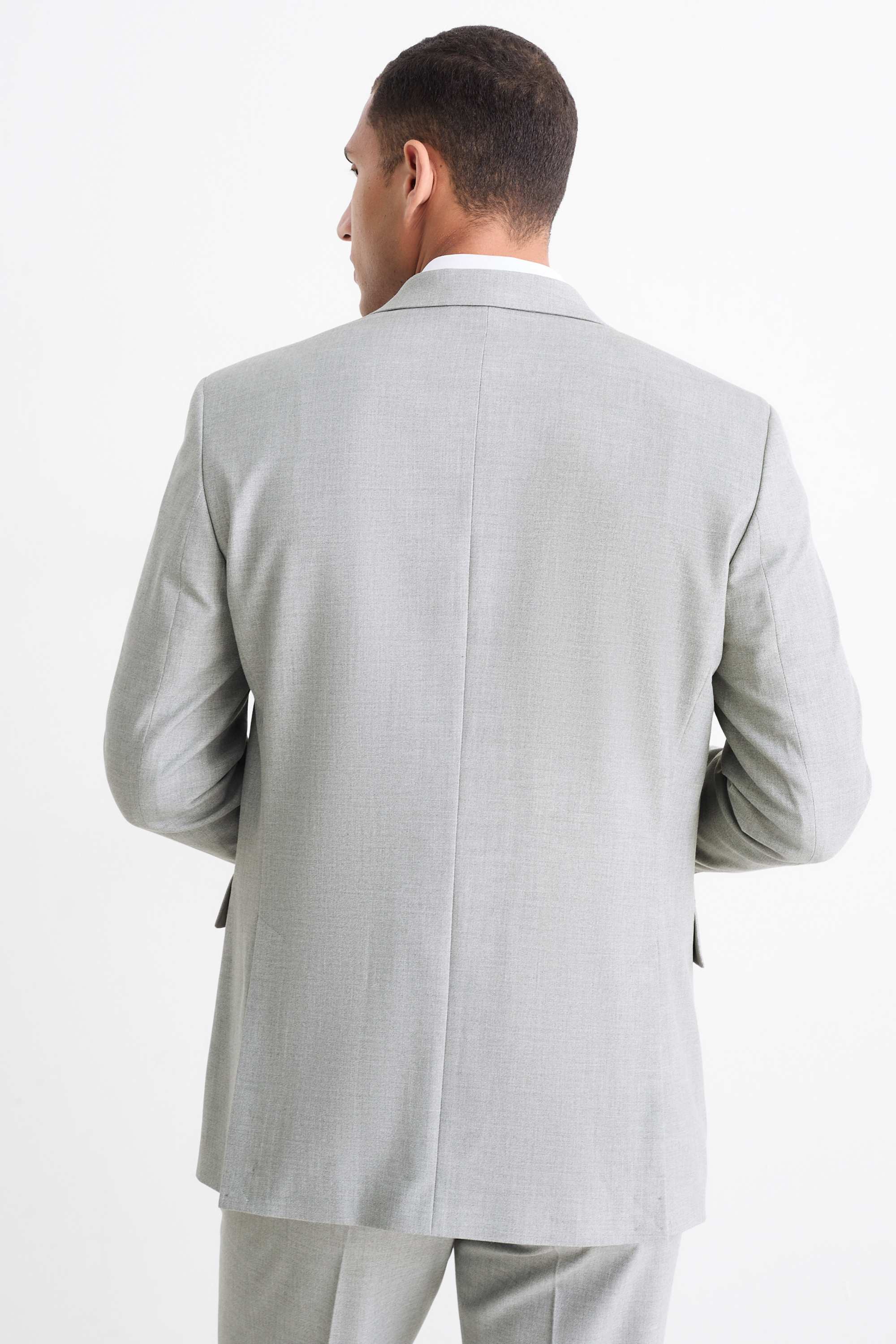 Mix & match tailored jacket - regular fit - Flex light gray