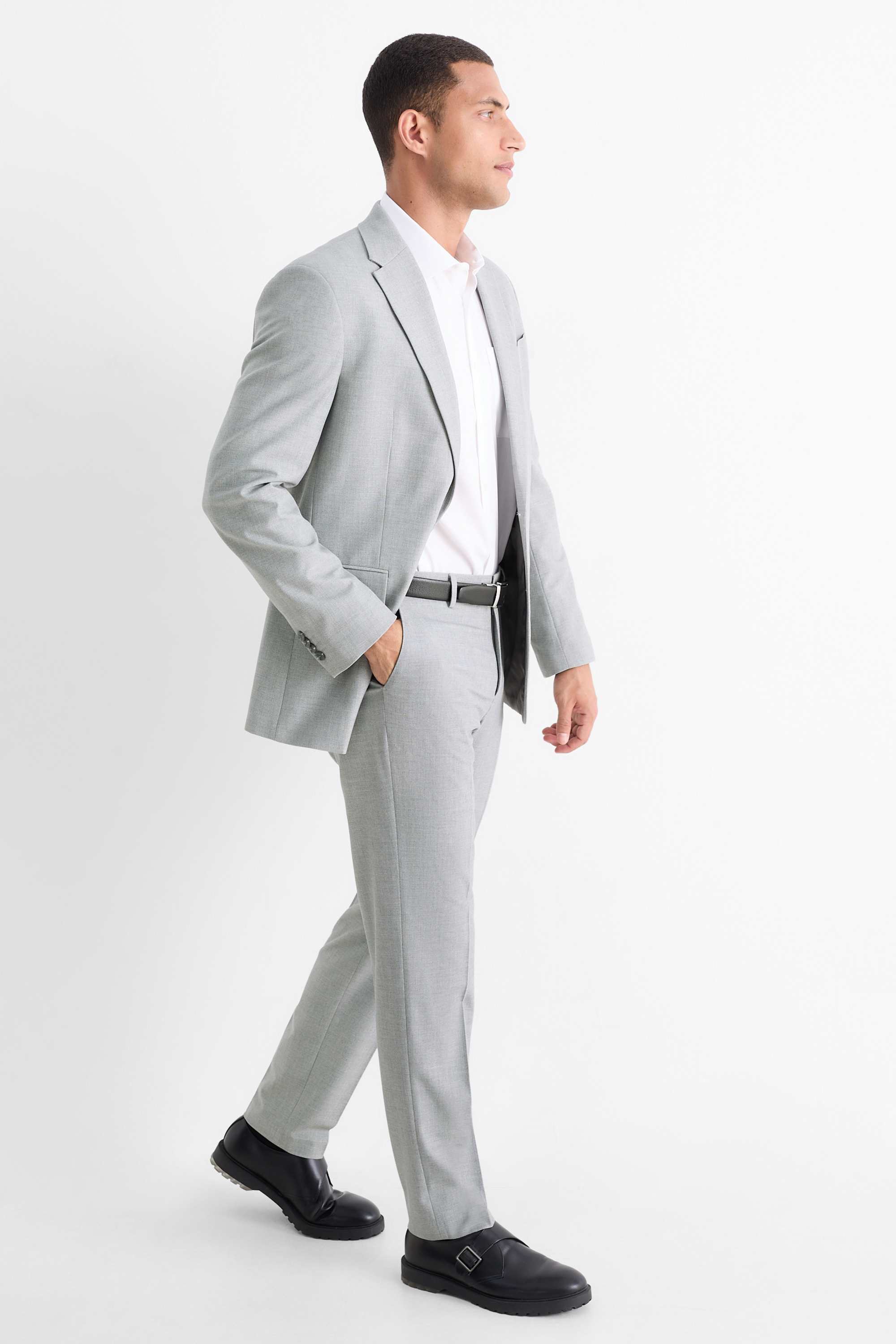 Mix & match suit trousers - regular fit - Flex light gray