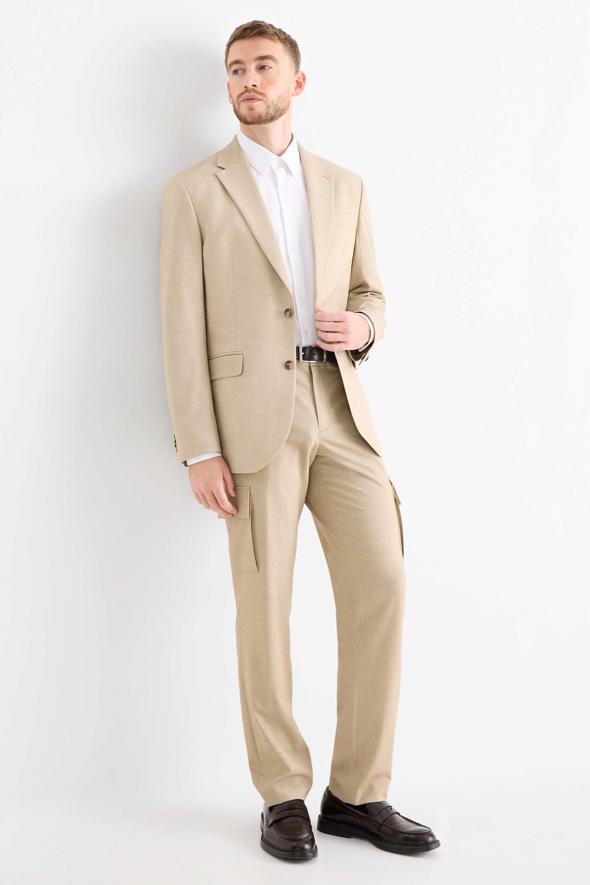 Mix & match suit trousers - regular fit - Flex beige