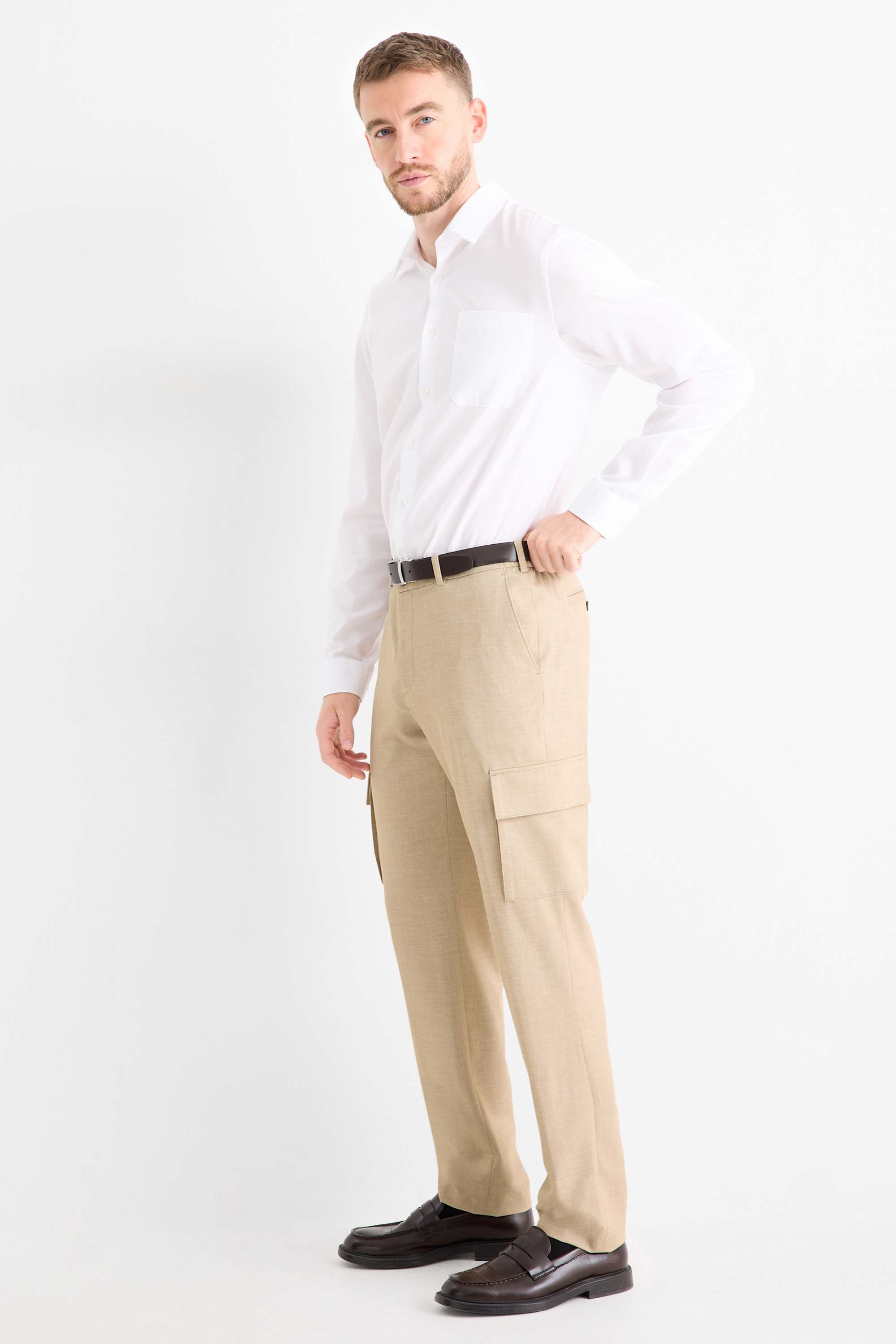 Mix & match suit trousers - regular fit - Flex beige