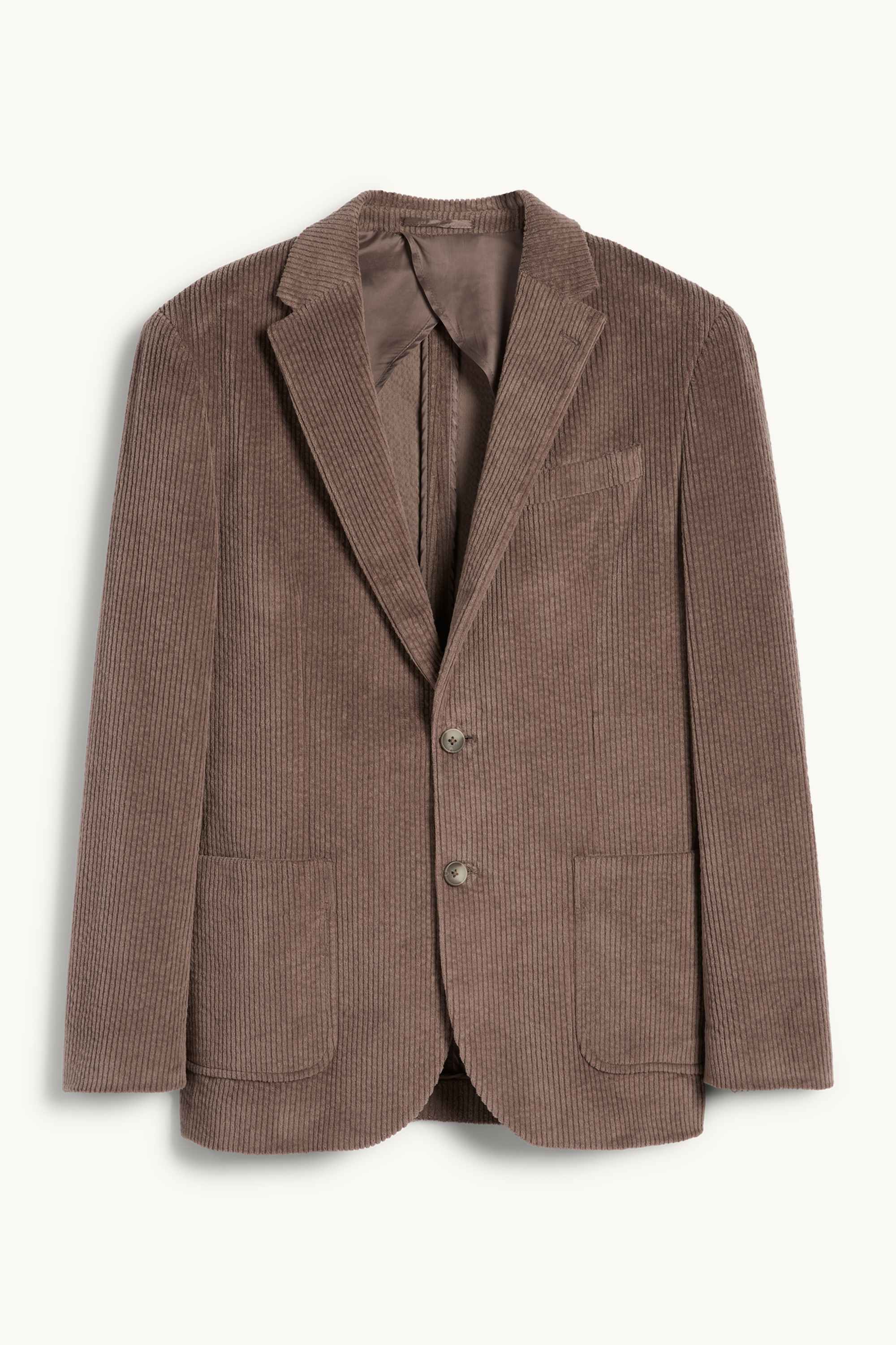 Corduroy mix & match tailored jacket - regular fit - stretch brown