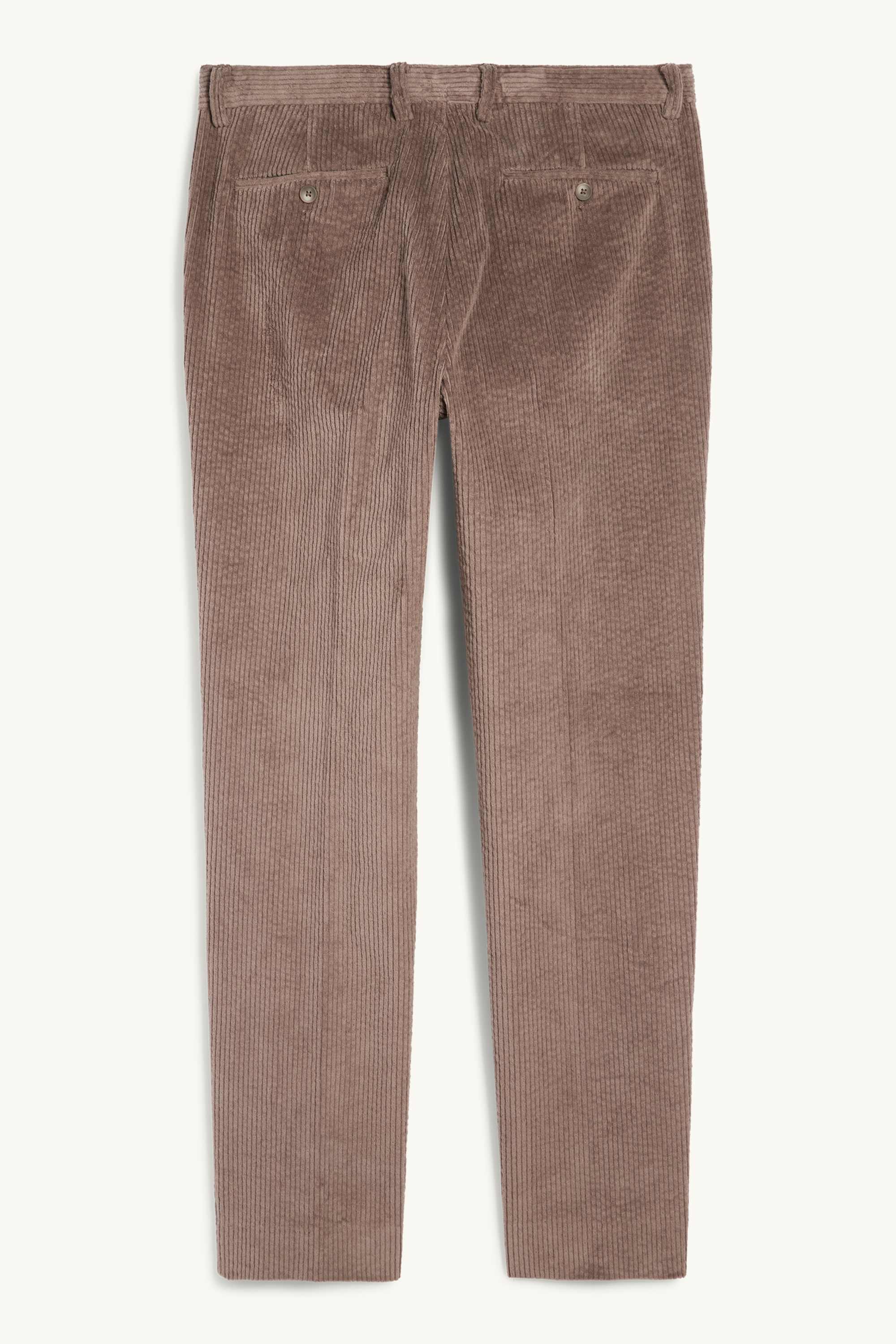 Corduroy mix & match trousers - regular fit - stretch brown