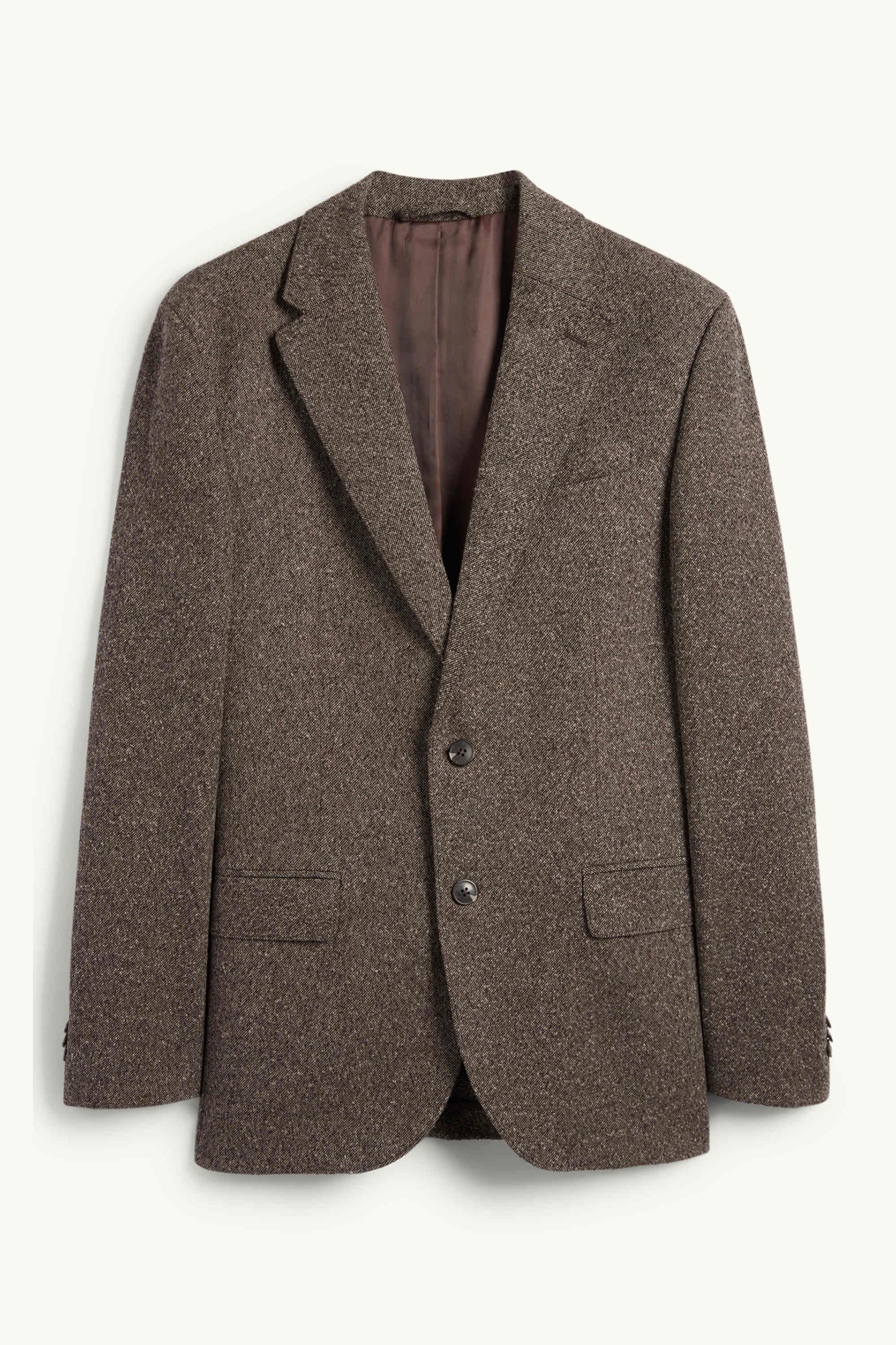 Mix & match tailored jacket - regular fit - stretch - textured brown
