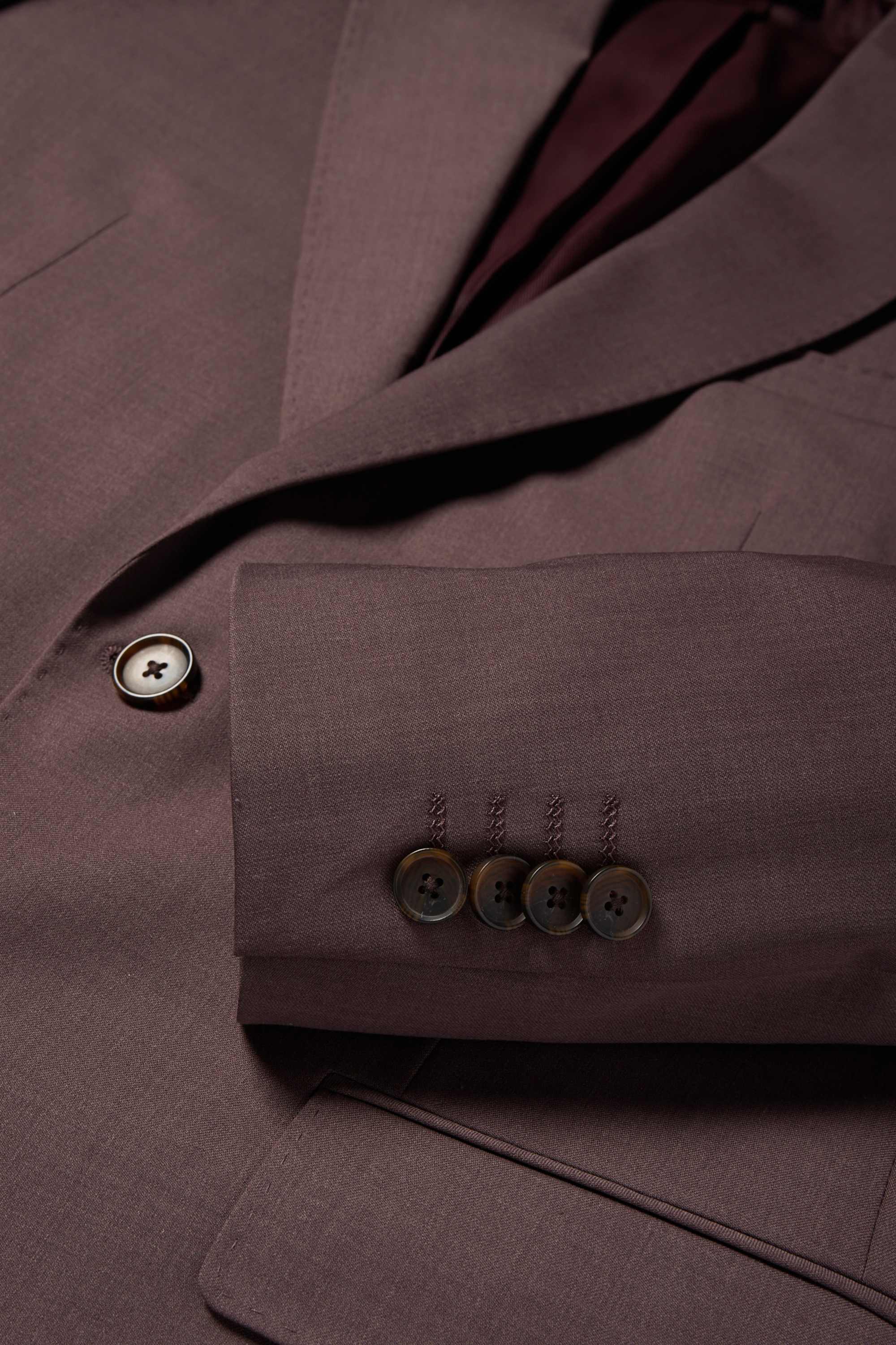 Mix & match tailored jacket with new wool content - slim fit - stretch bordeaux