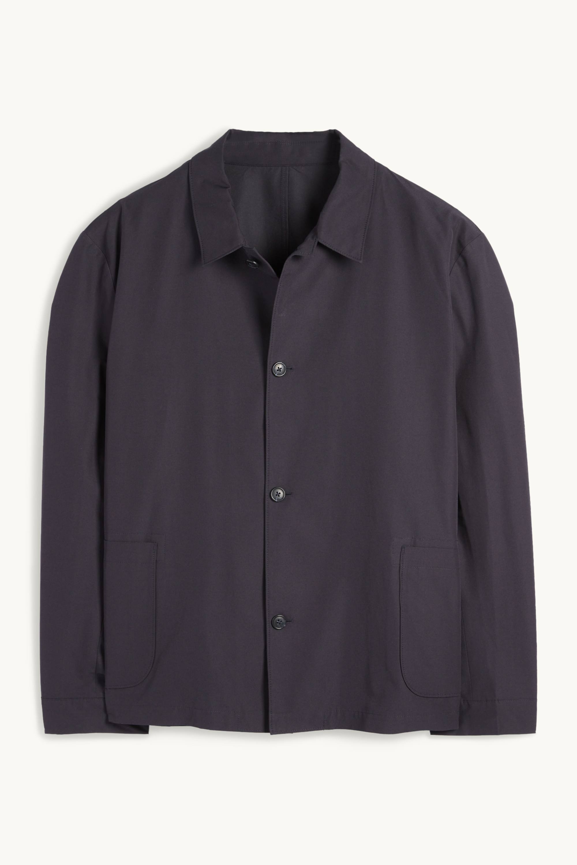 Shirt jacket - relaxed fit - kent collar black