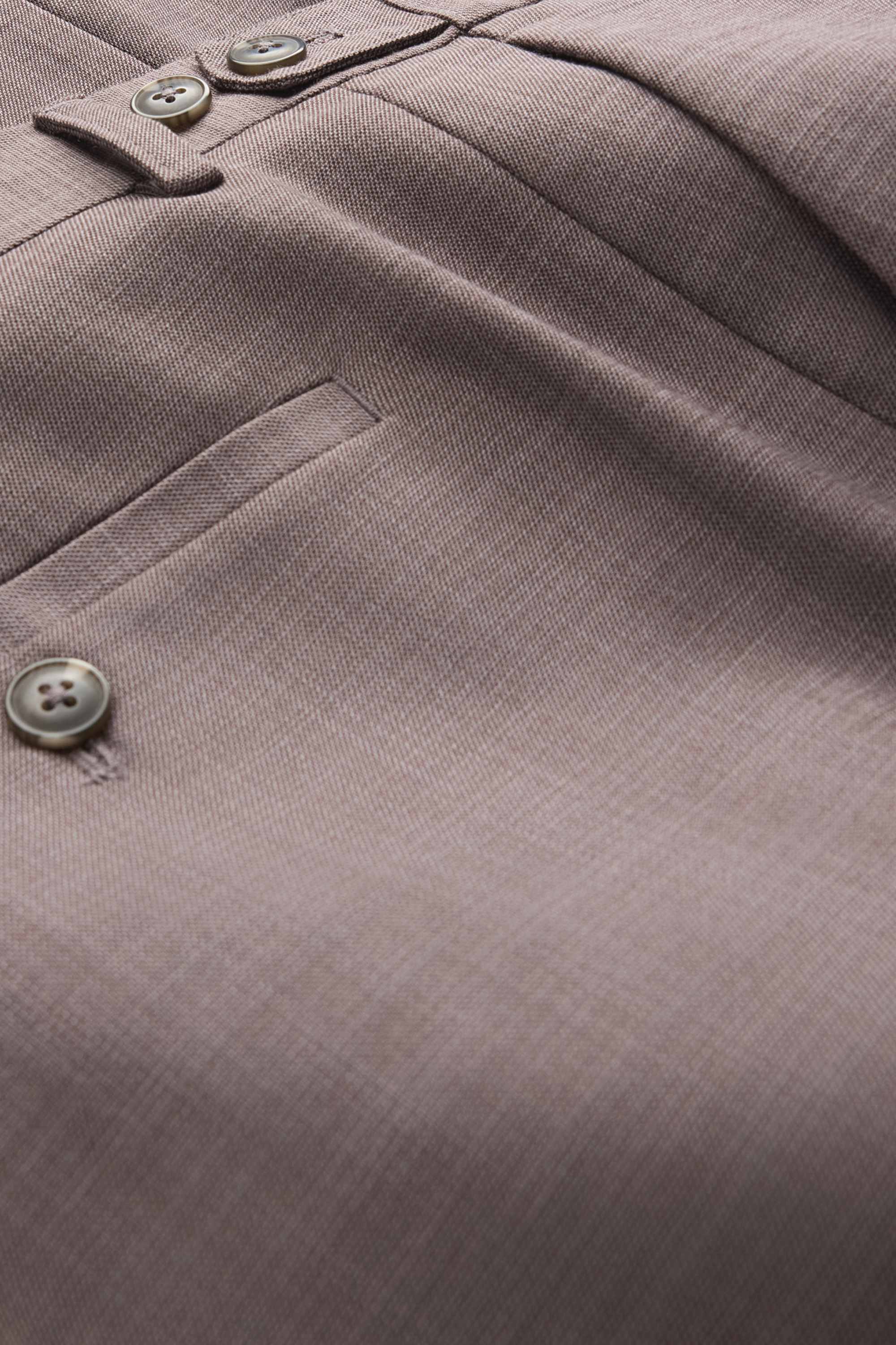 Mix & match suit trousers - regular fit - stretch brown-melange