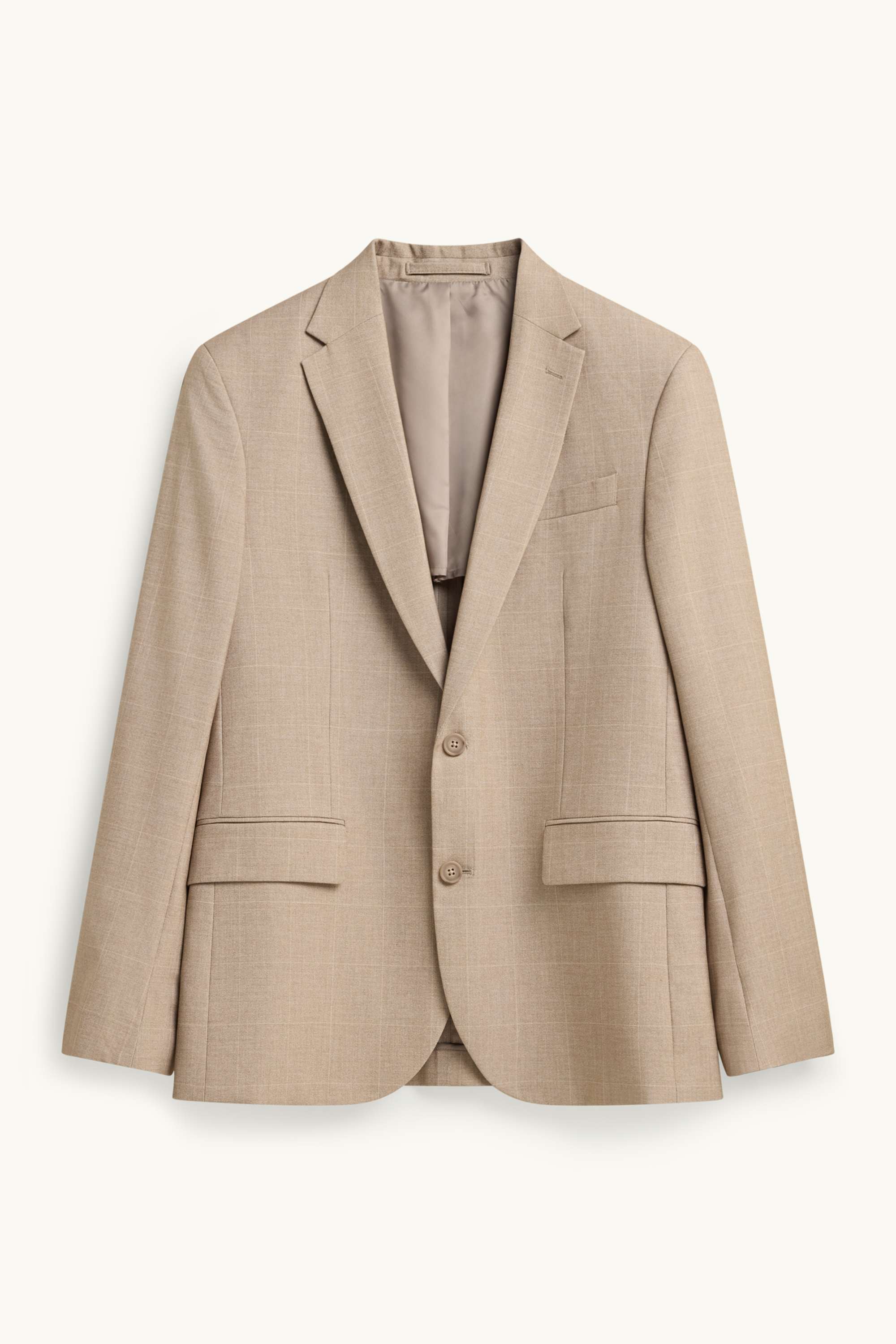 Tailored jacket - slim fit - check beige