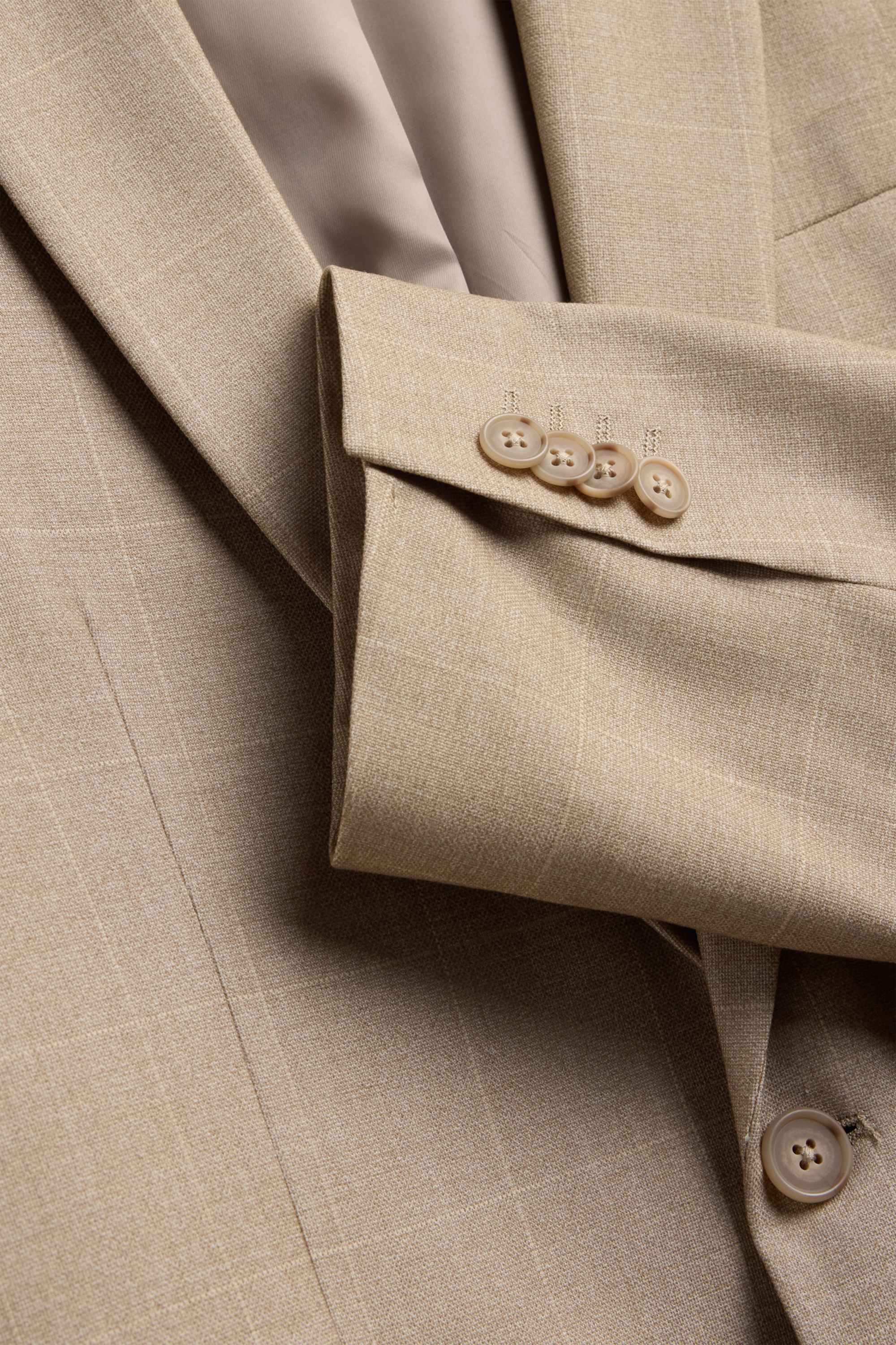 Tailored jacket - slim fit - check beige