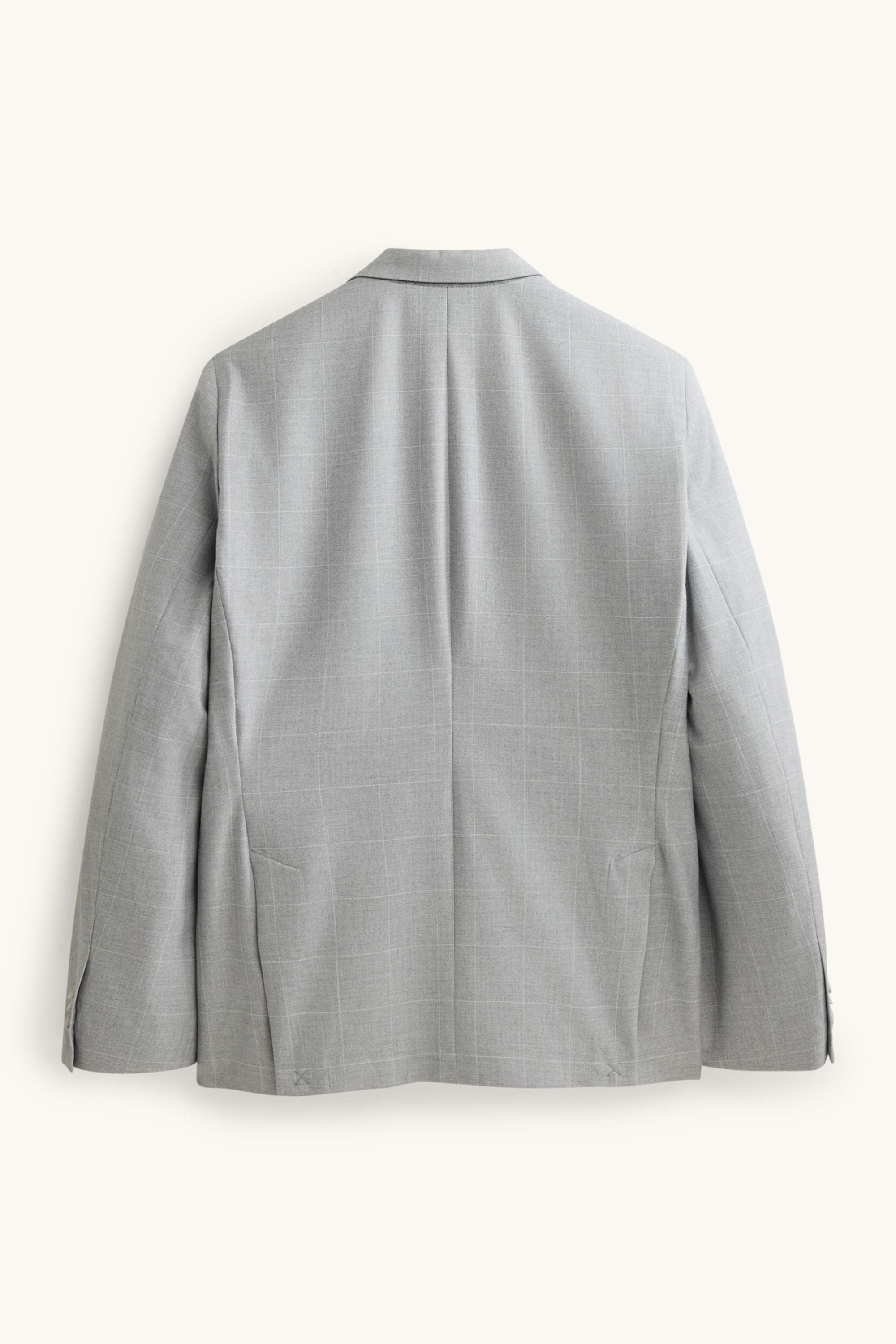 Tailored jacket - slim fit - check light gray