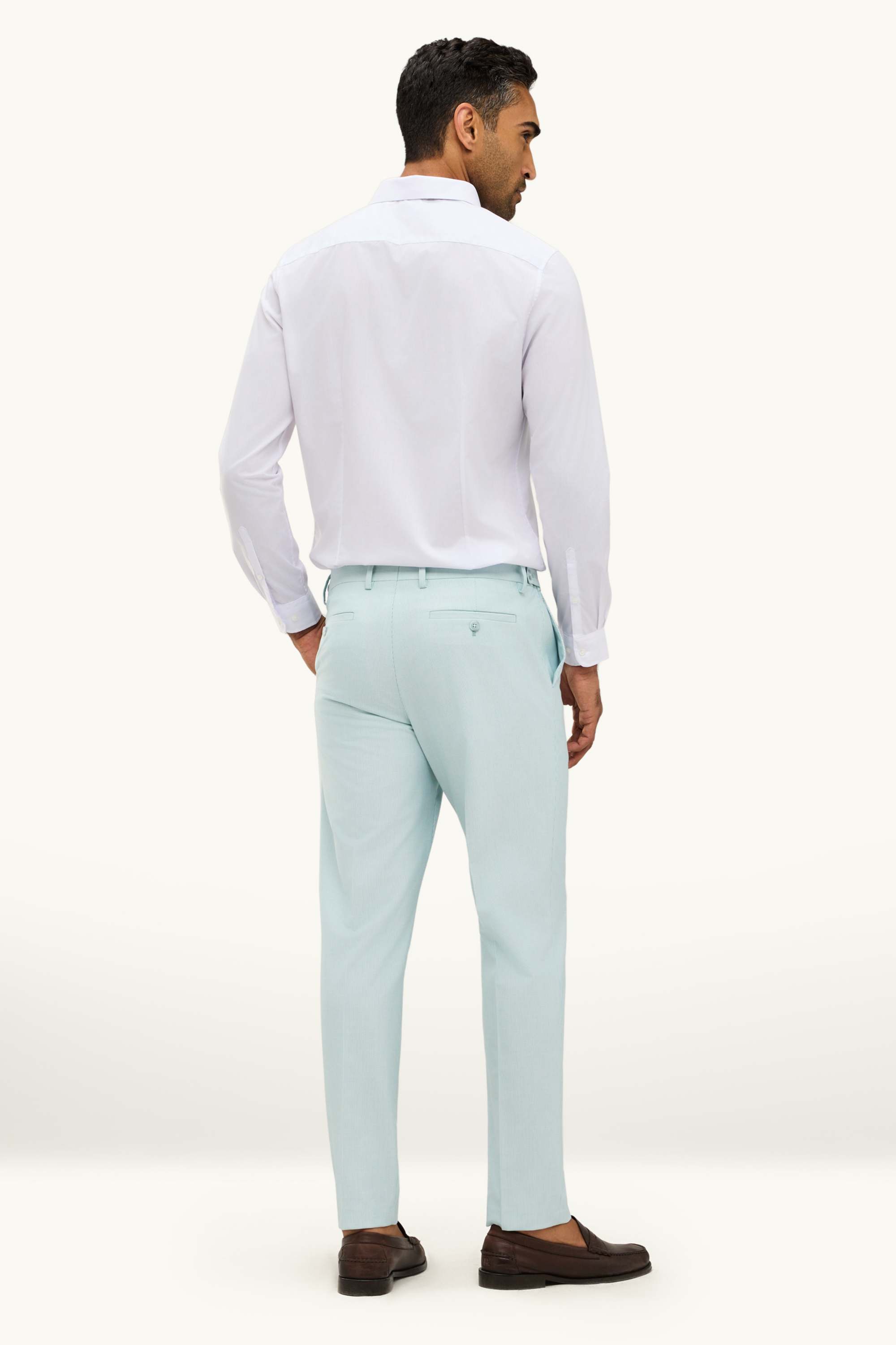 Mix & match suit trousers - slim fit - striped light green