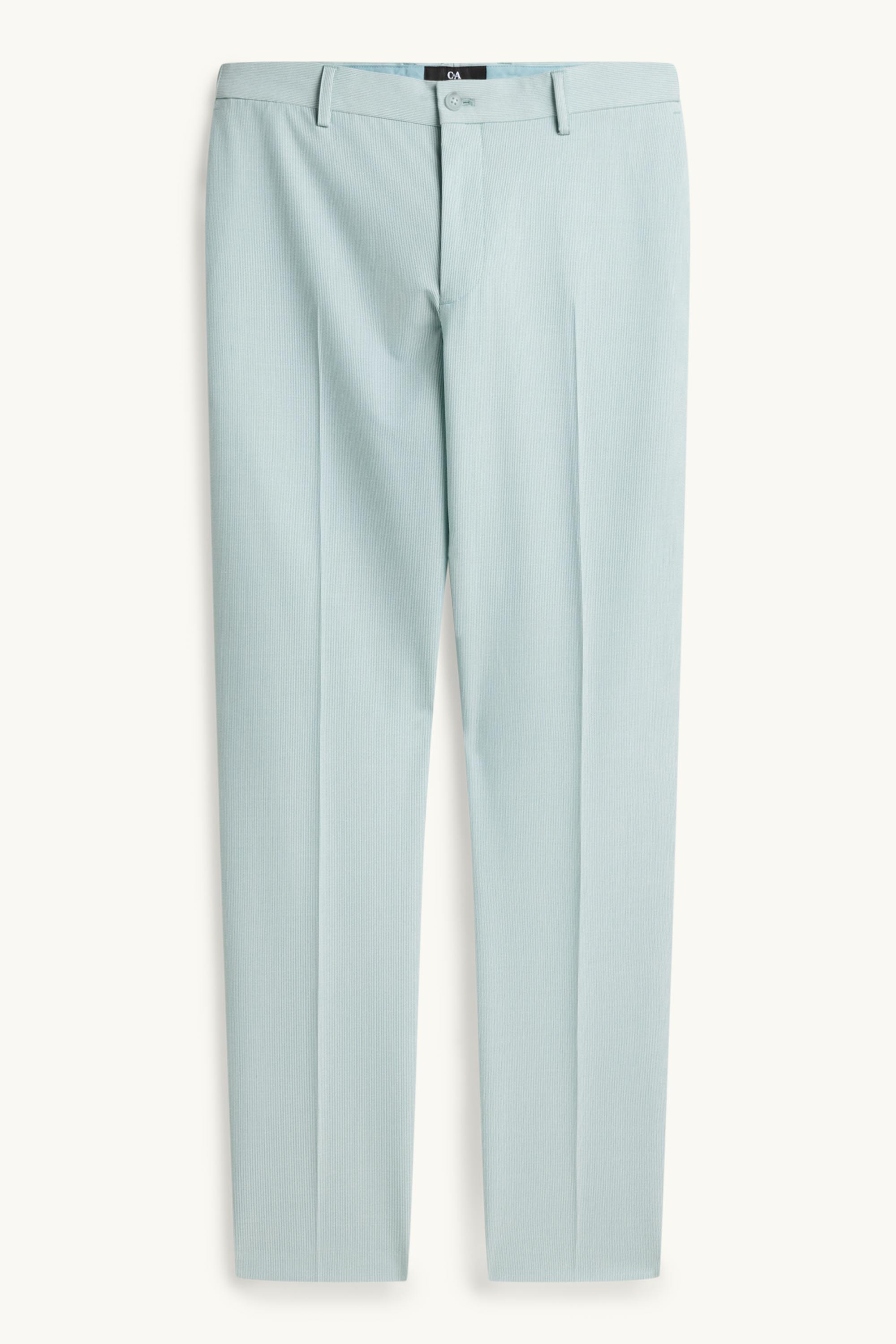 Mix & match suit trousers - slim fit - striped light green