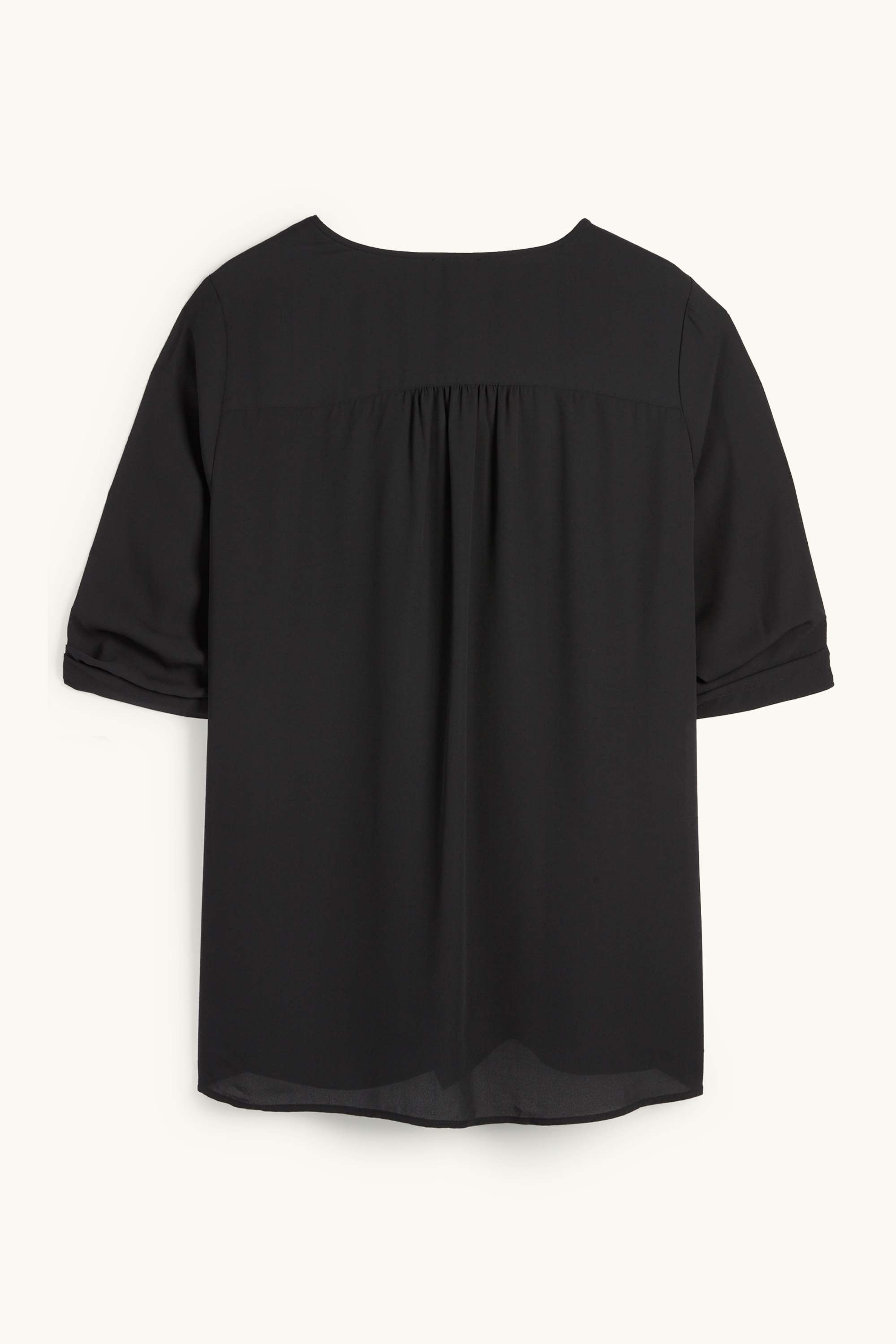 V-neck blouse black