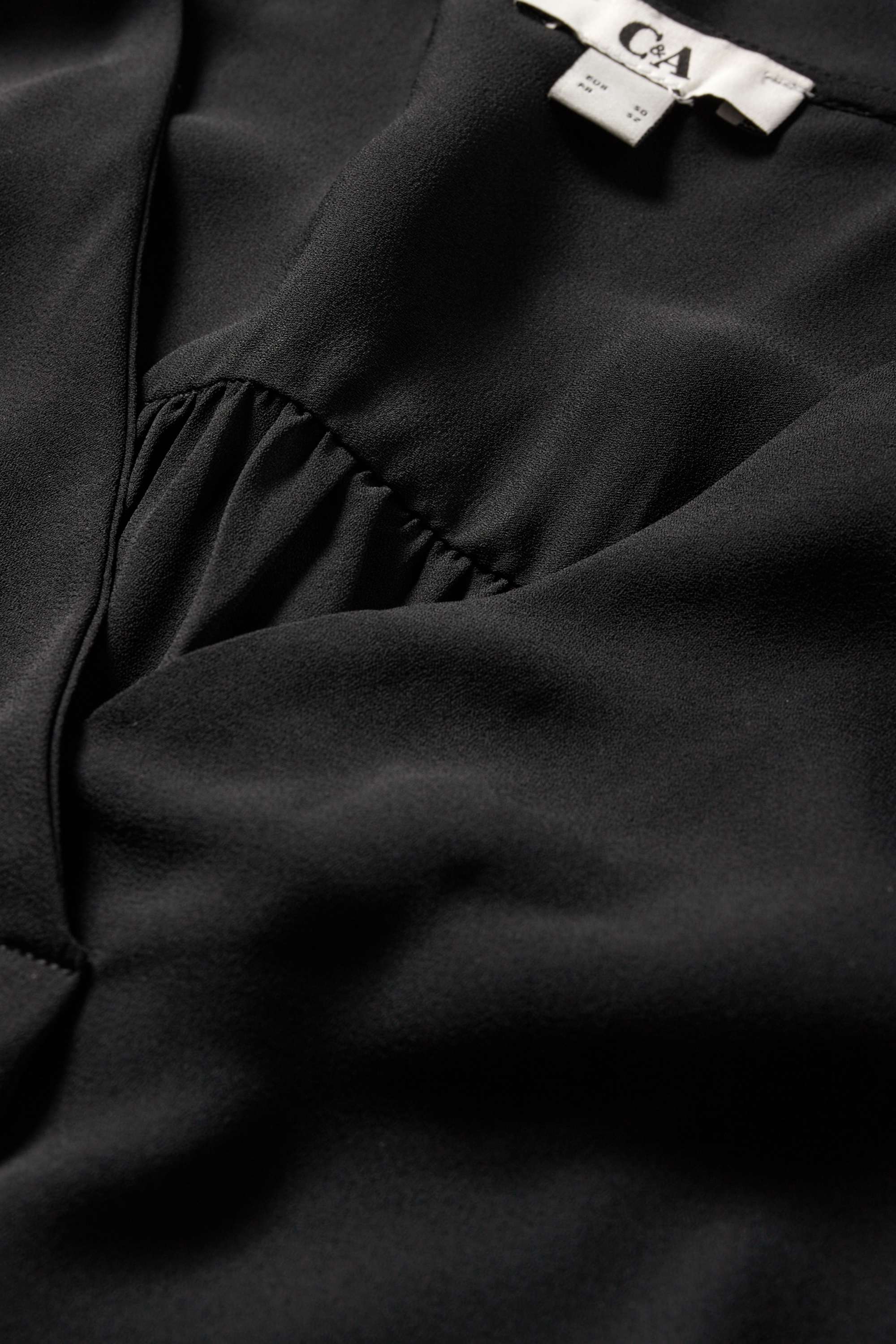 V-neck blouse black