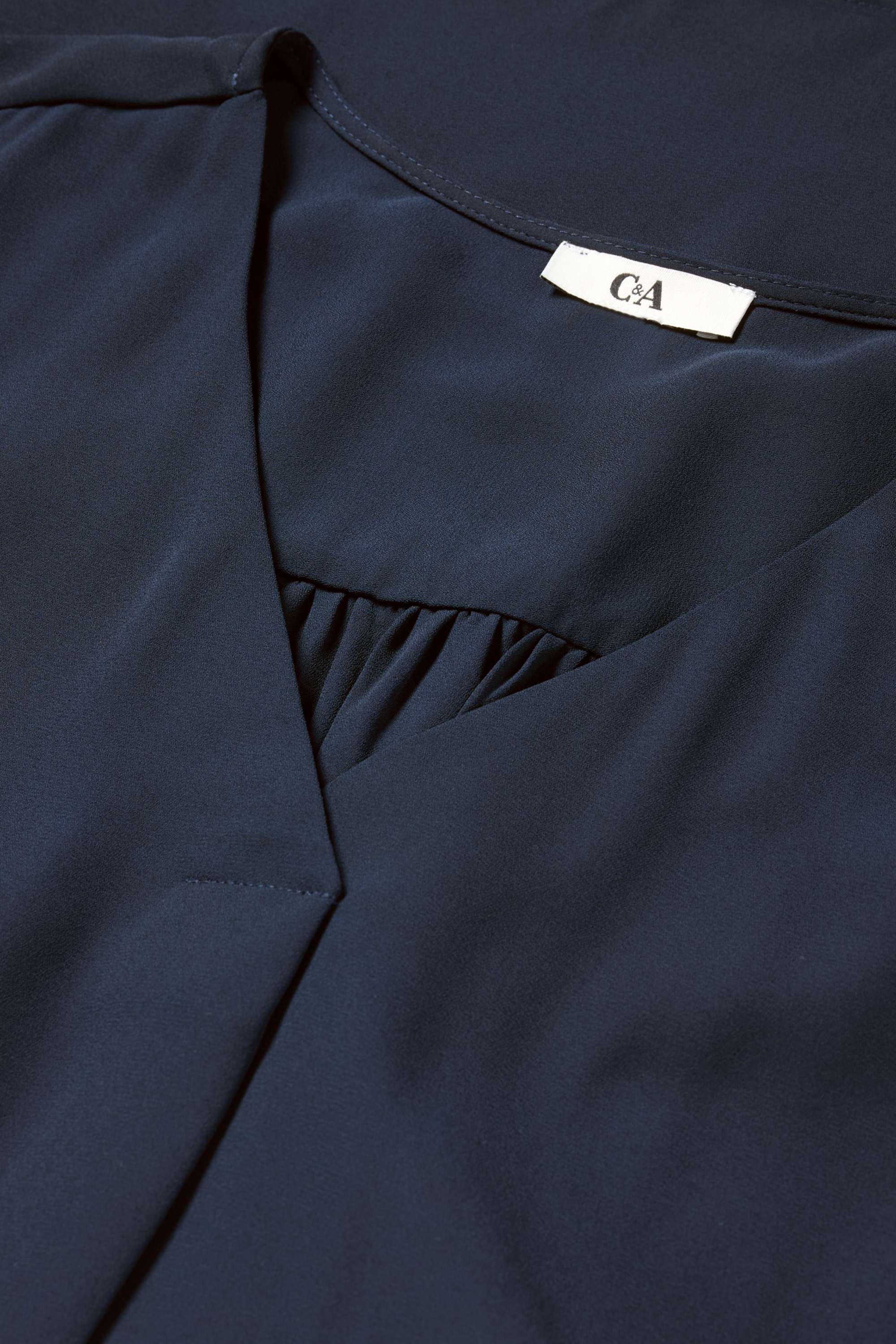 V-neck blouse dark blue