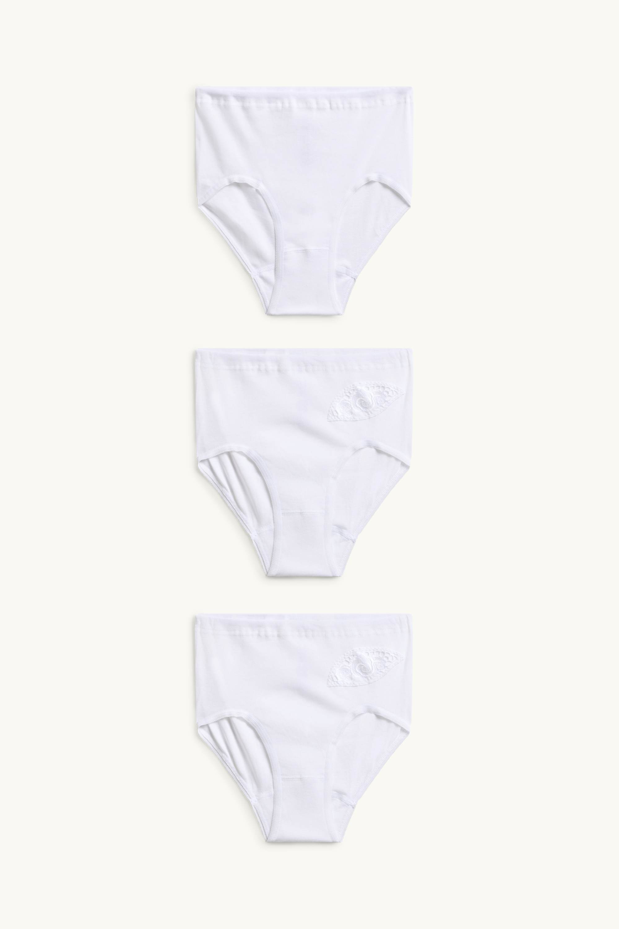 Multipack of 3 - knickers white