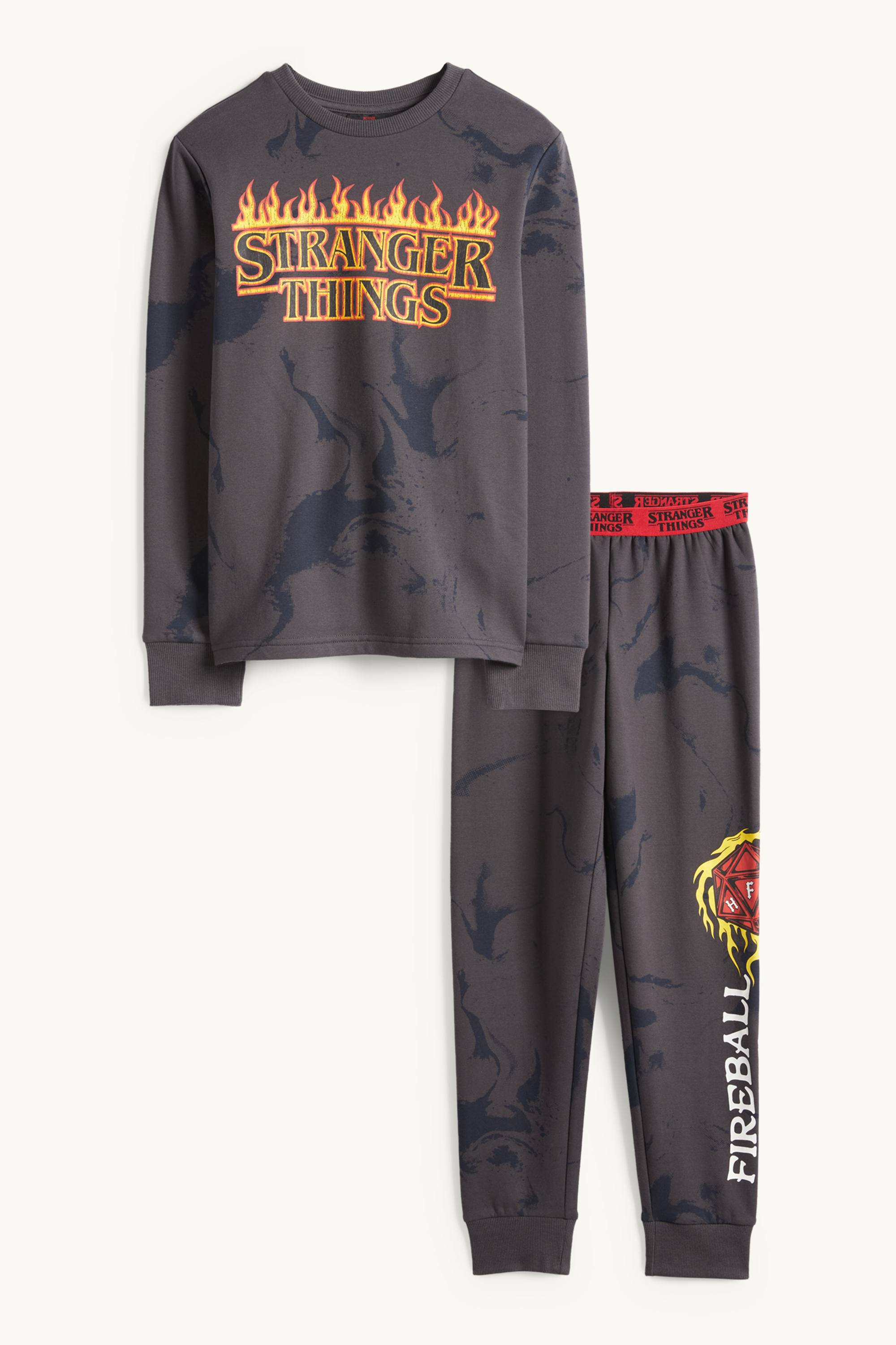 Stranger Things - pyjamas - 2 piece - patterned dark gray
