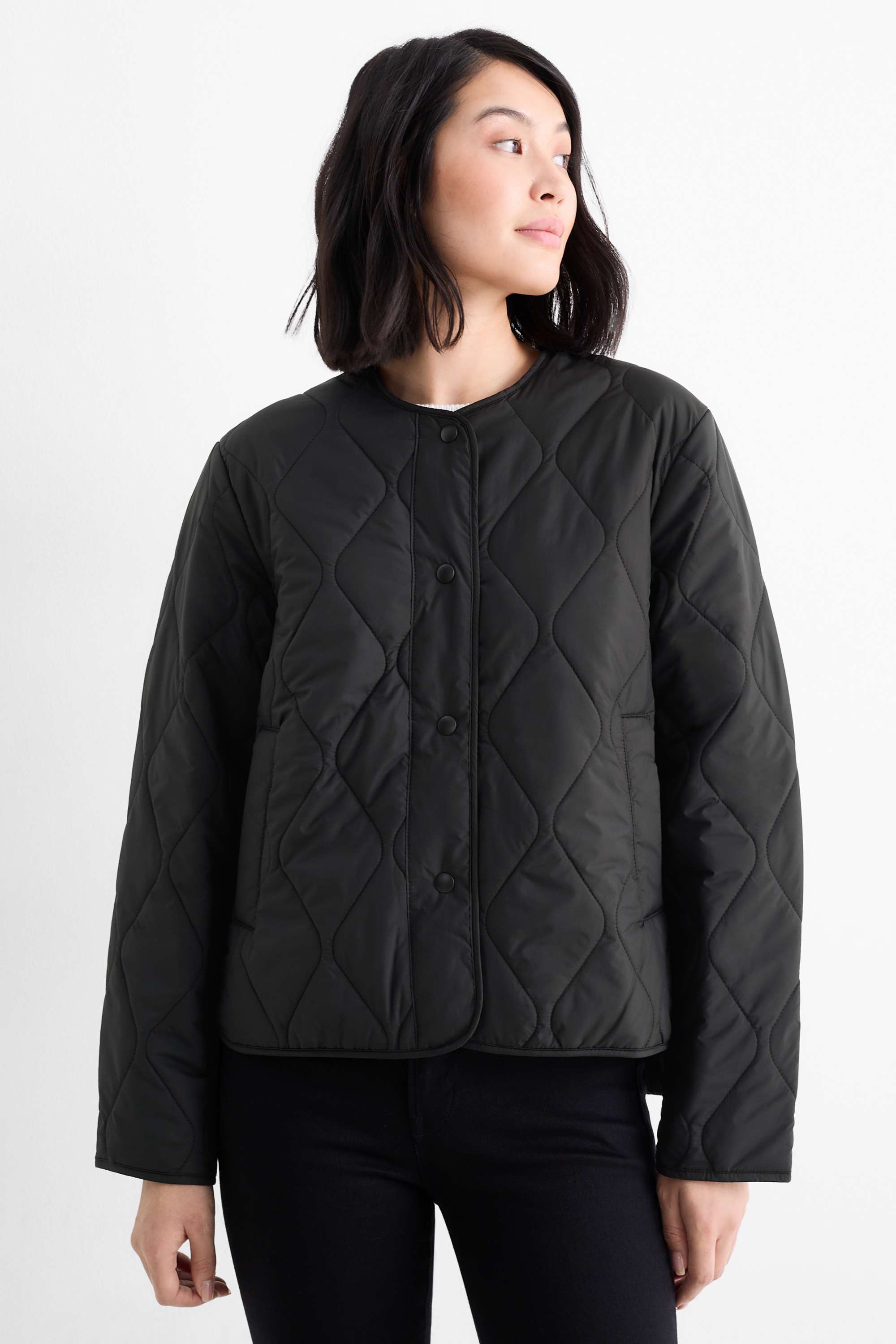 Quilted jacket black