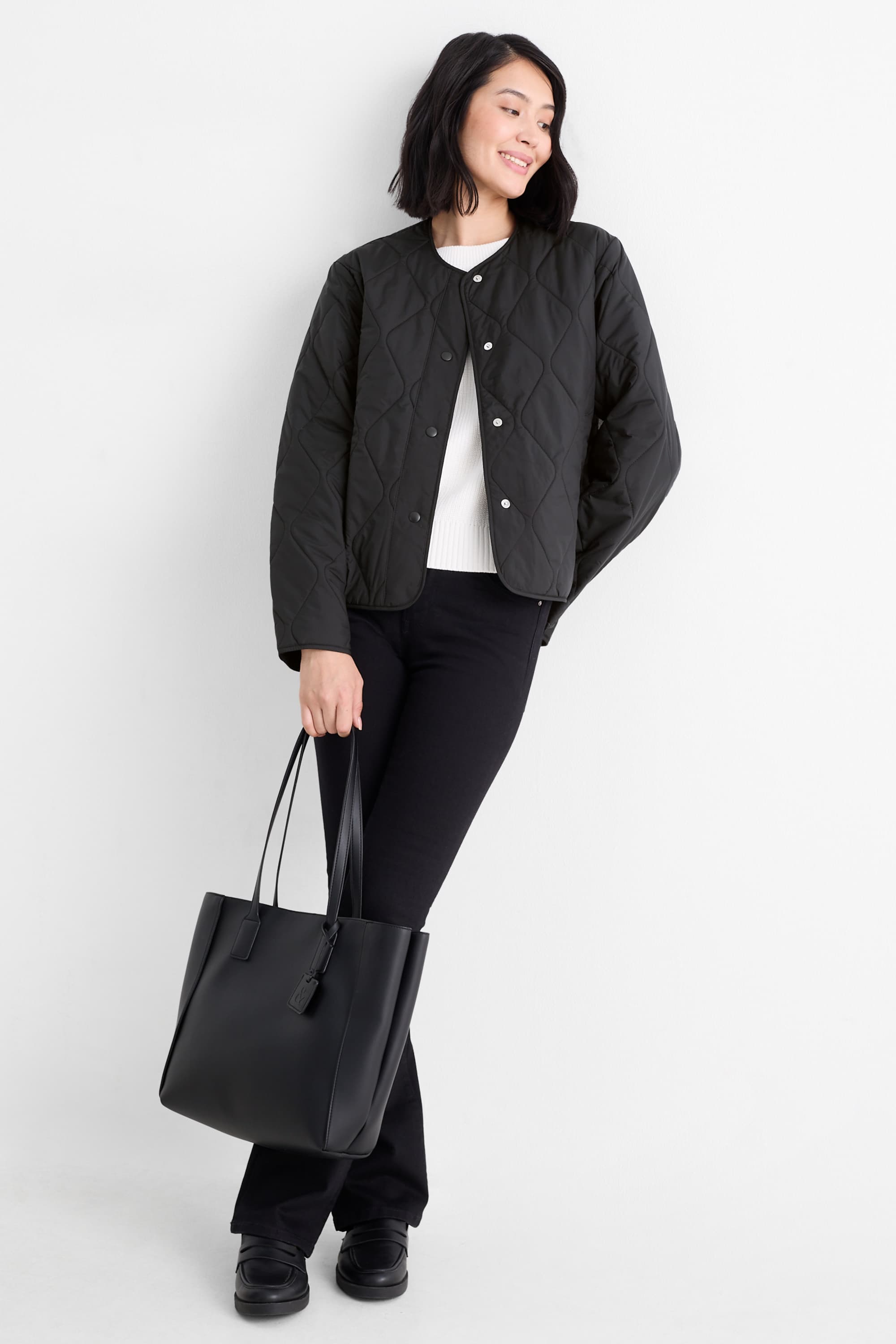 Quilted jacket black