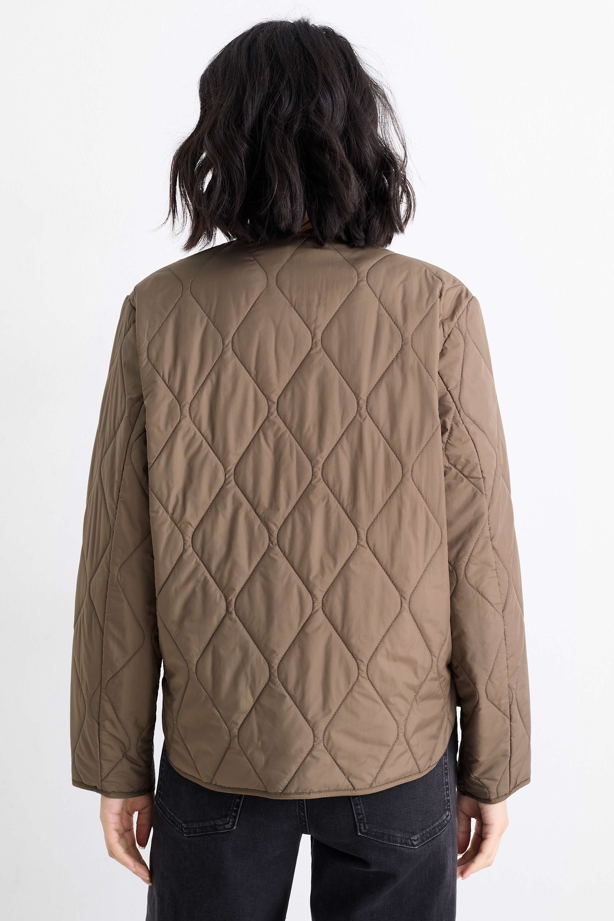 Quilted jacket brown