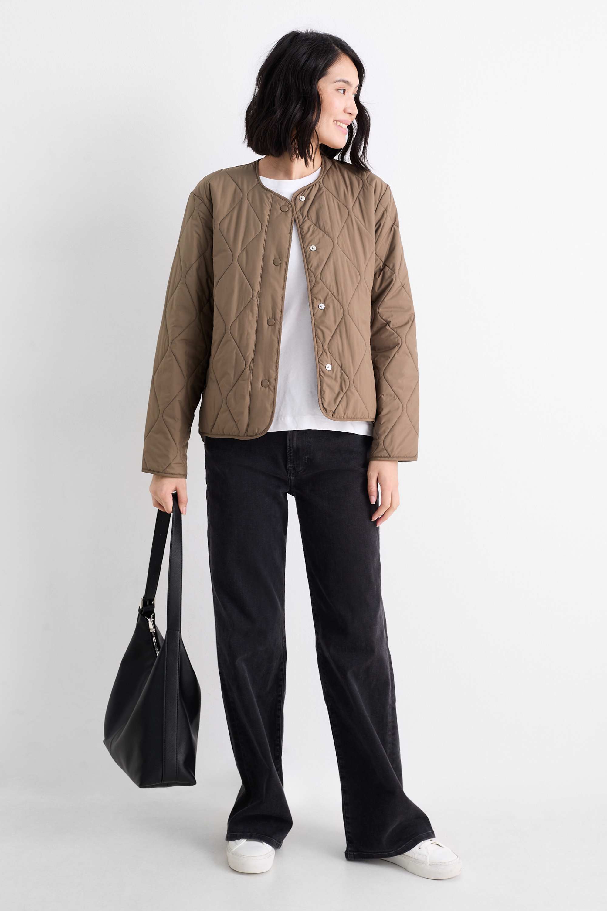 Quilted jacket brown