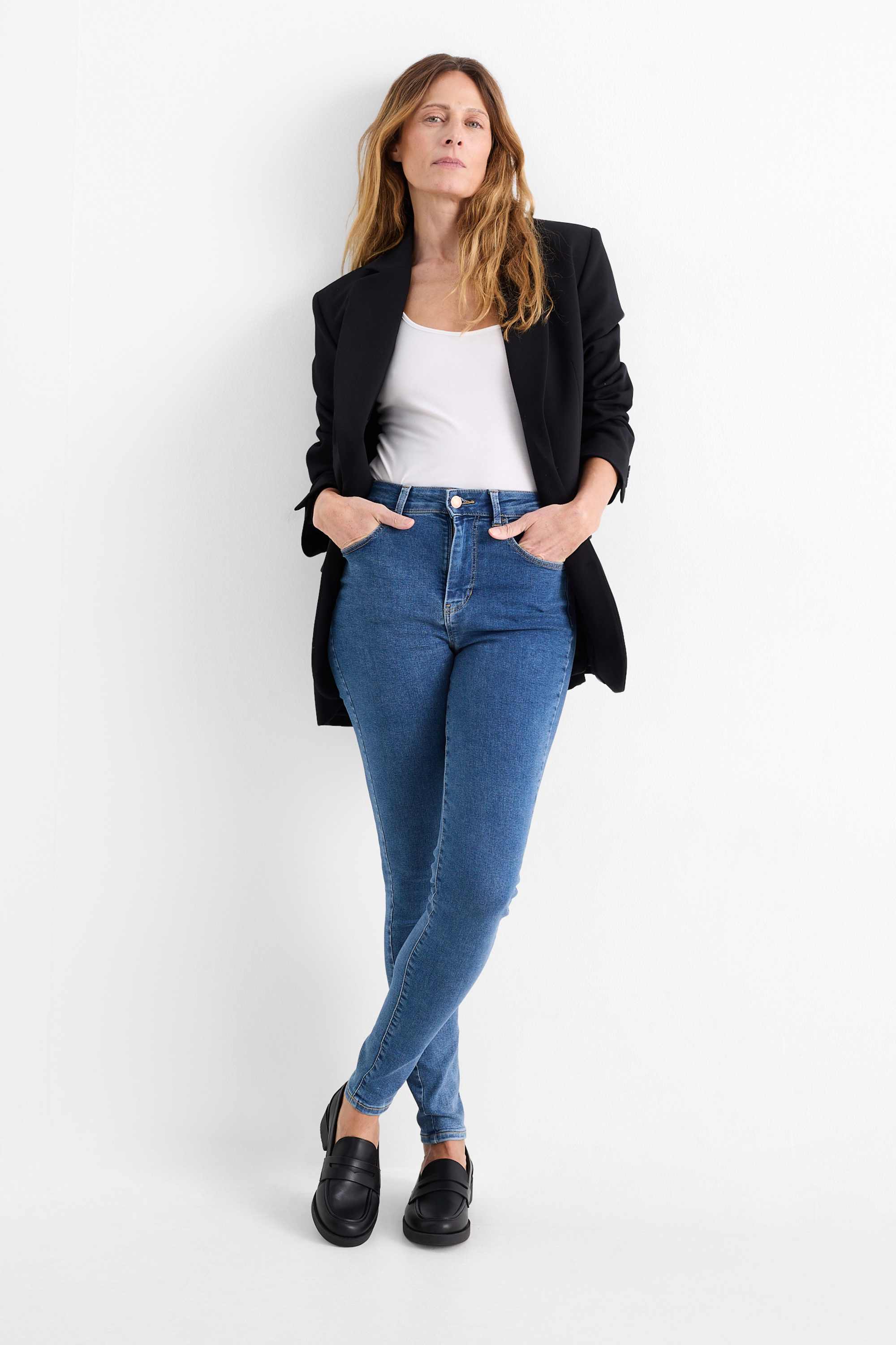 Multipack of 2 - jegging jeans - high waist blue denim