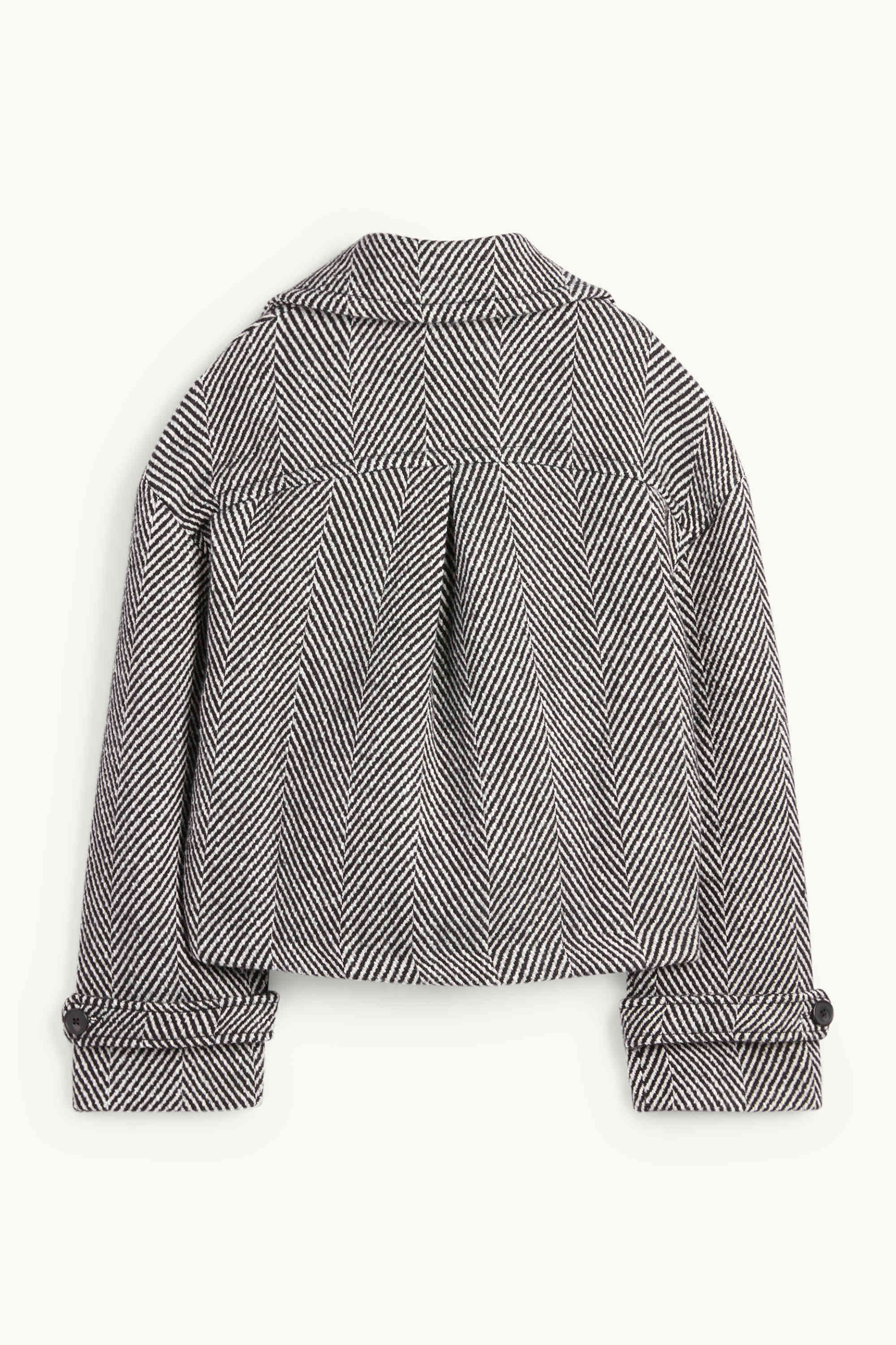 Jacket - textured black / white