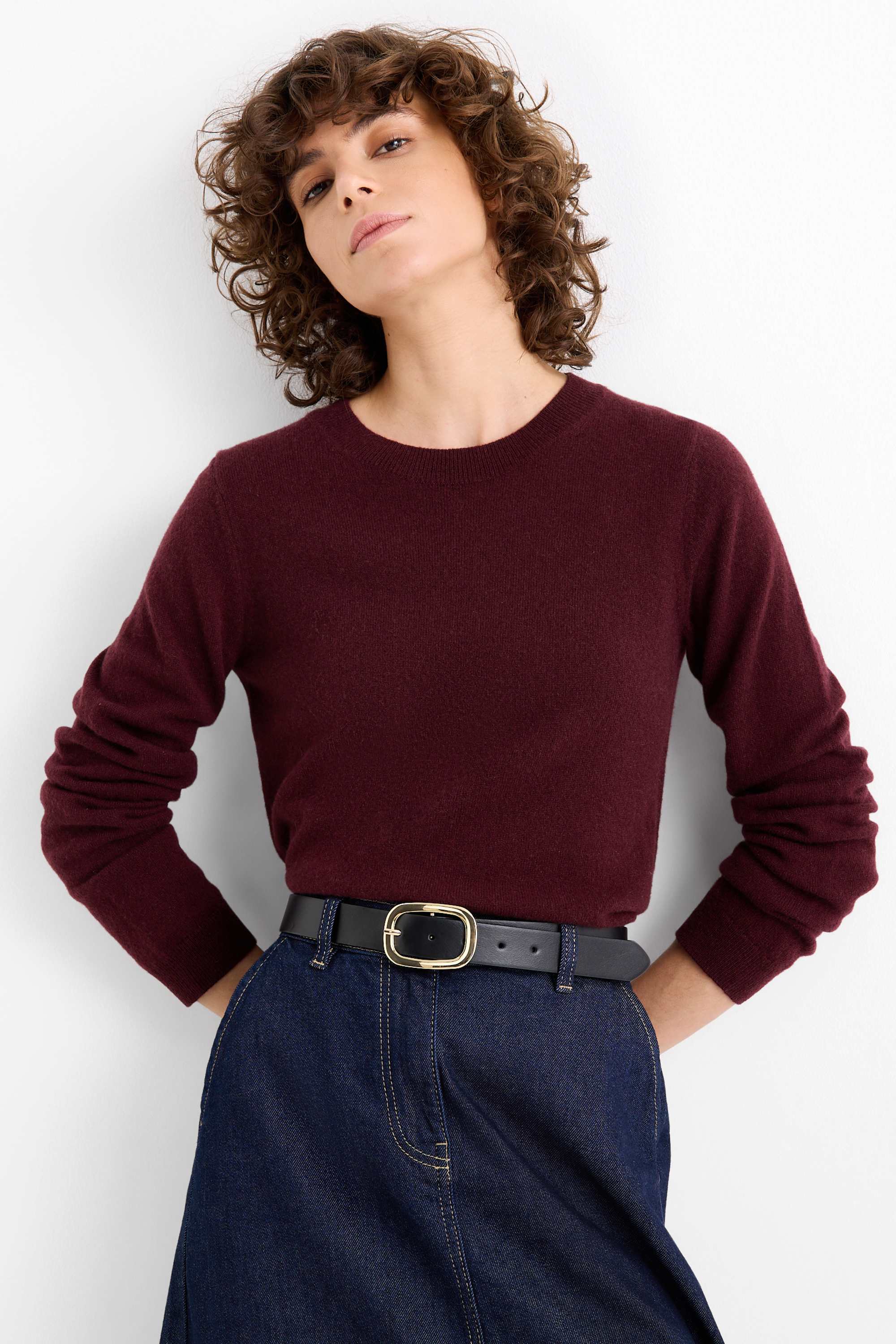 Cashmere jumper bordeaux