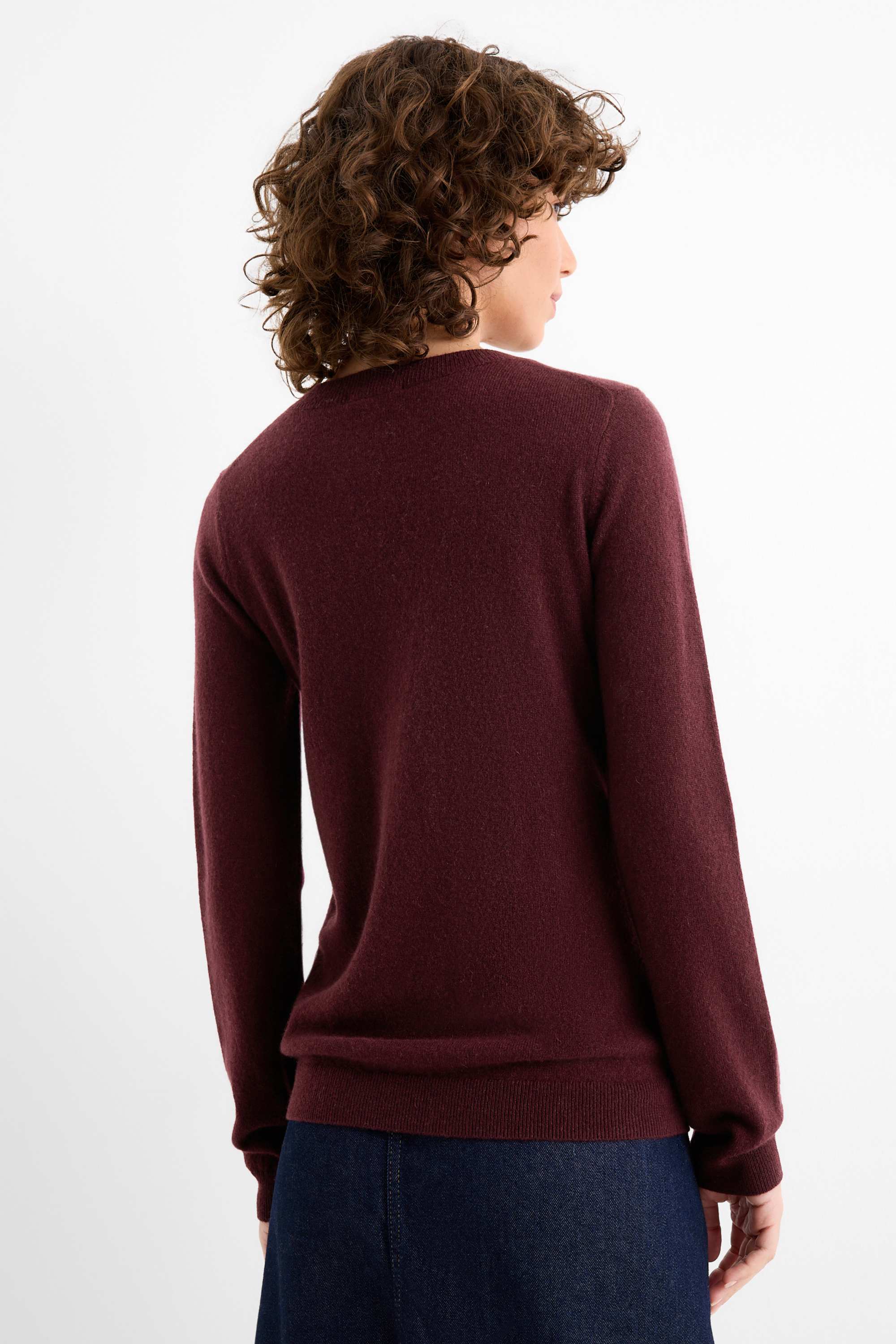 Cashmere jumper bordeaux