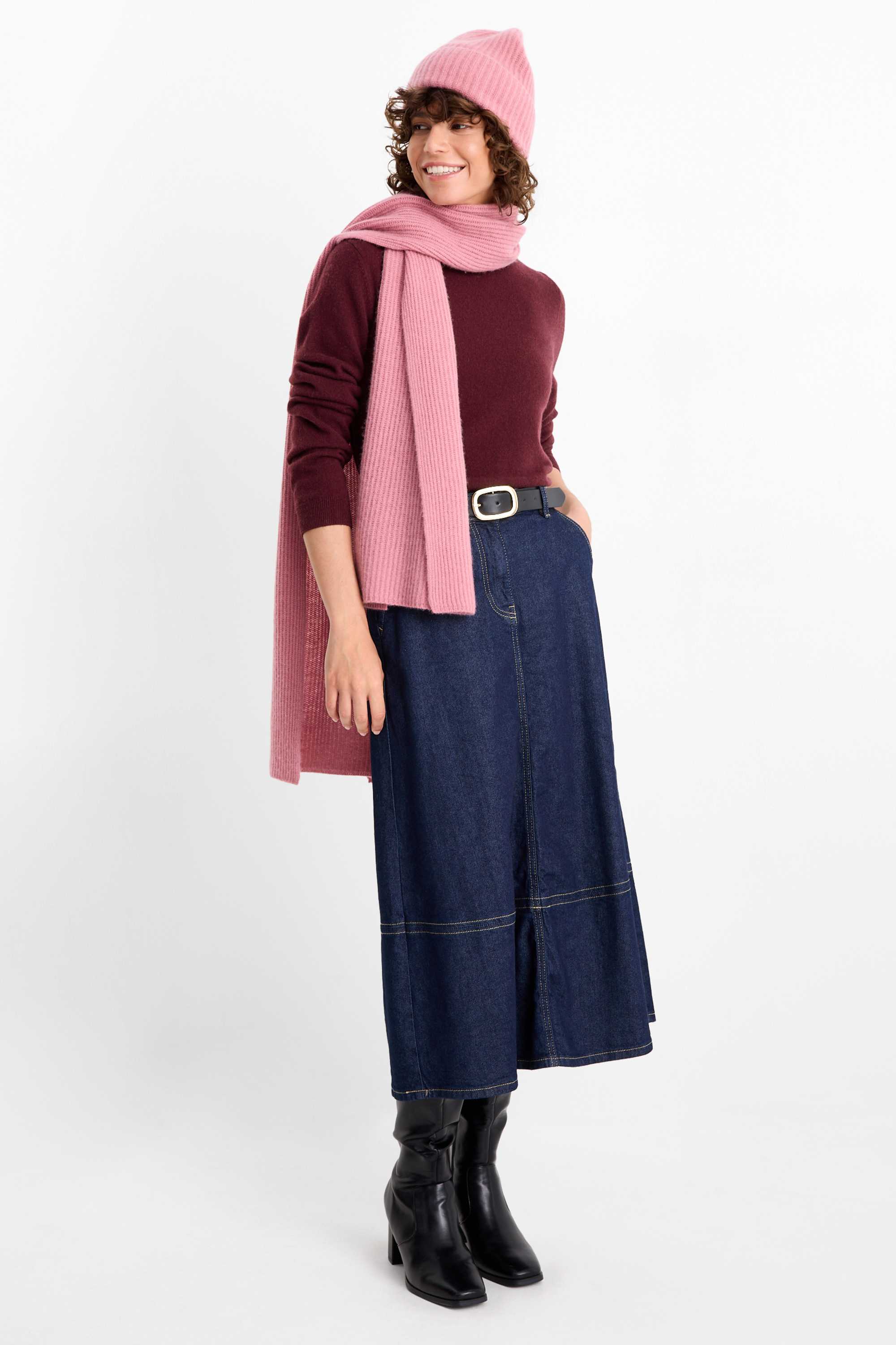 Cashmere jumper bordeaux
