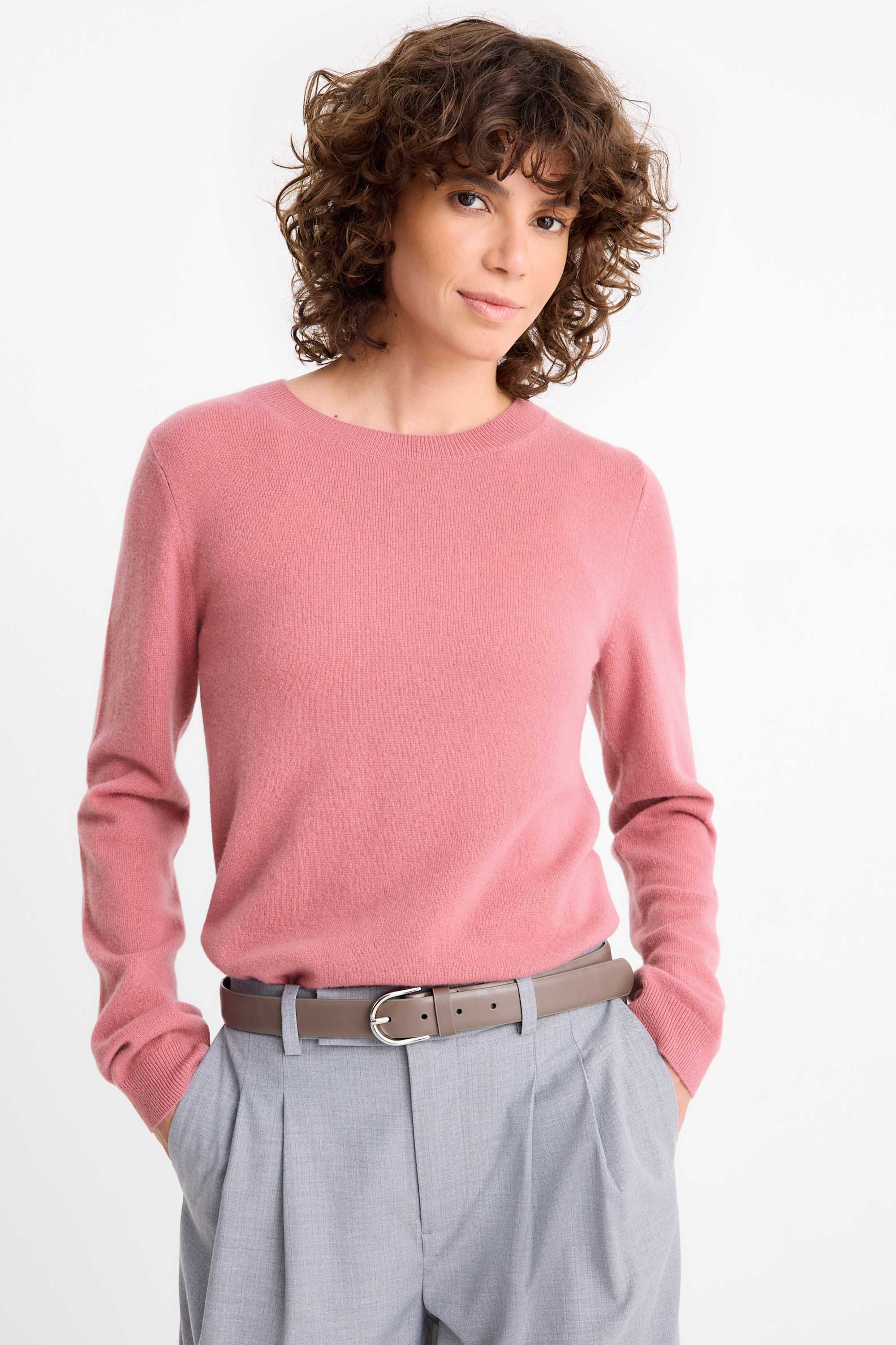 Cashmere jumper dark rose