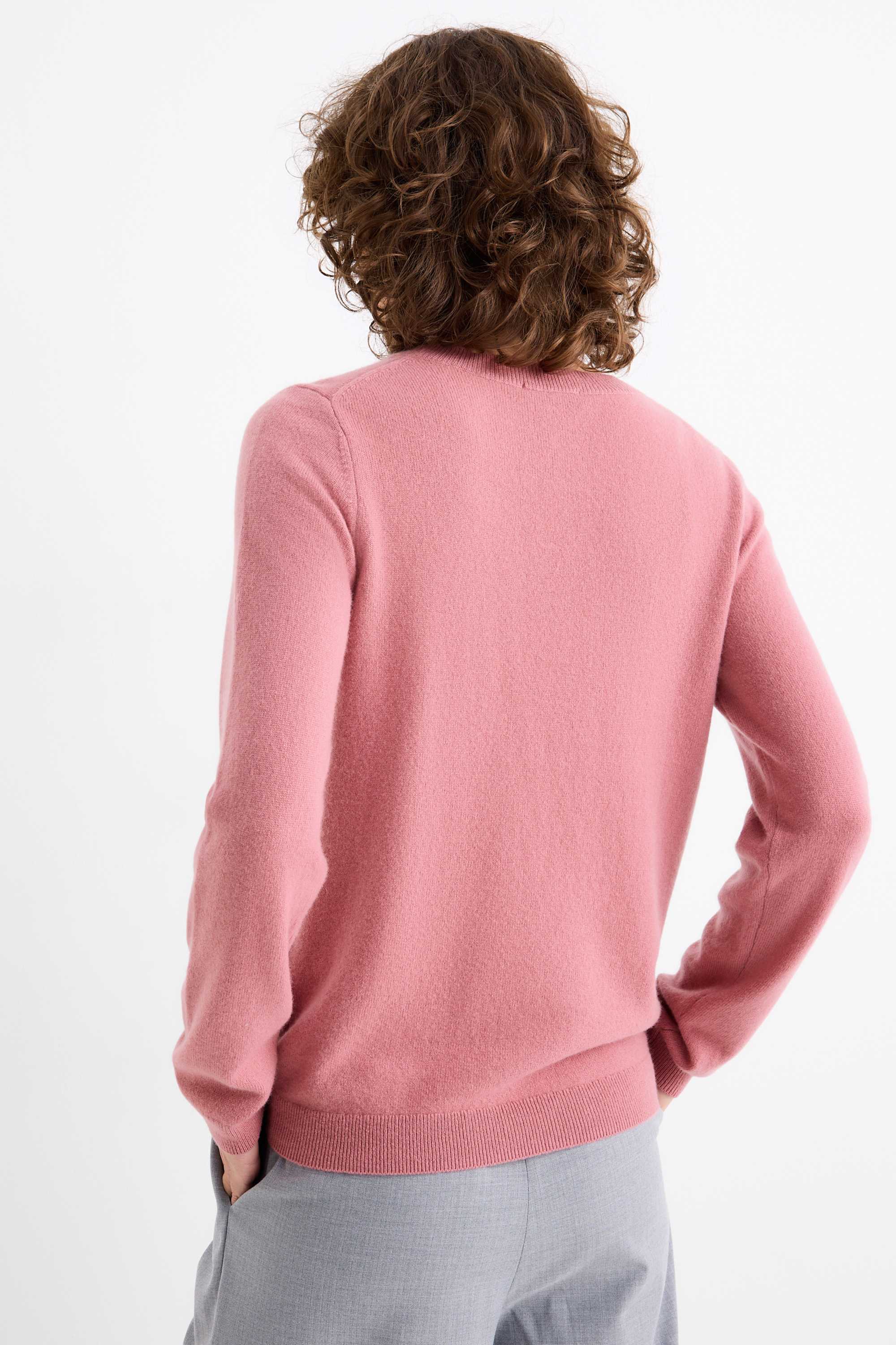 Cashmere jumper dark rose