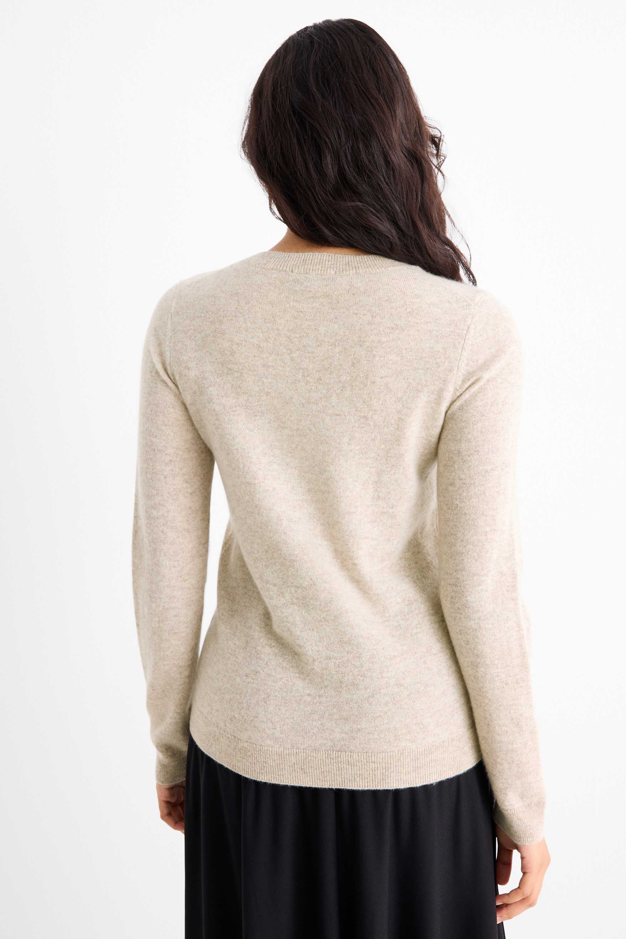 Cashmere jumper light beige