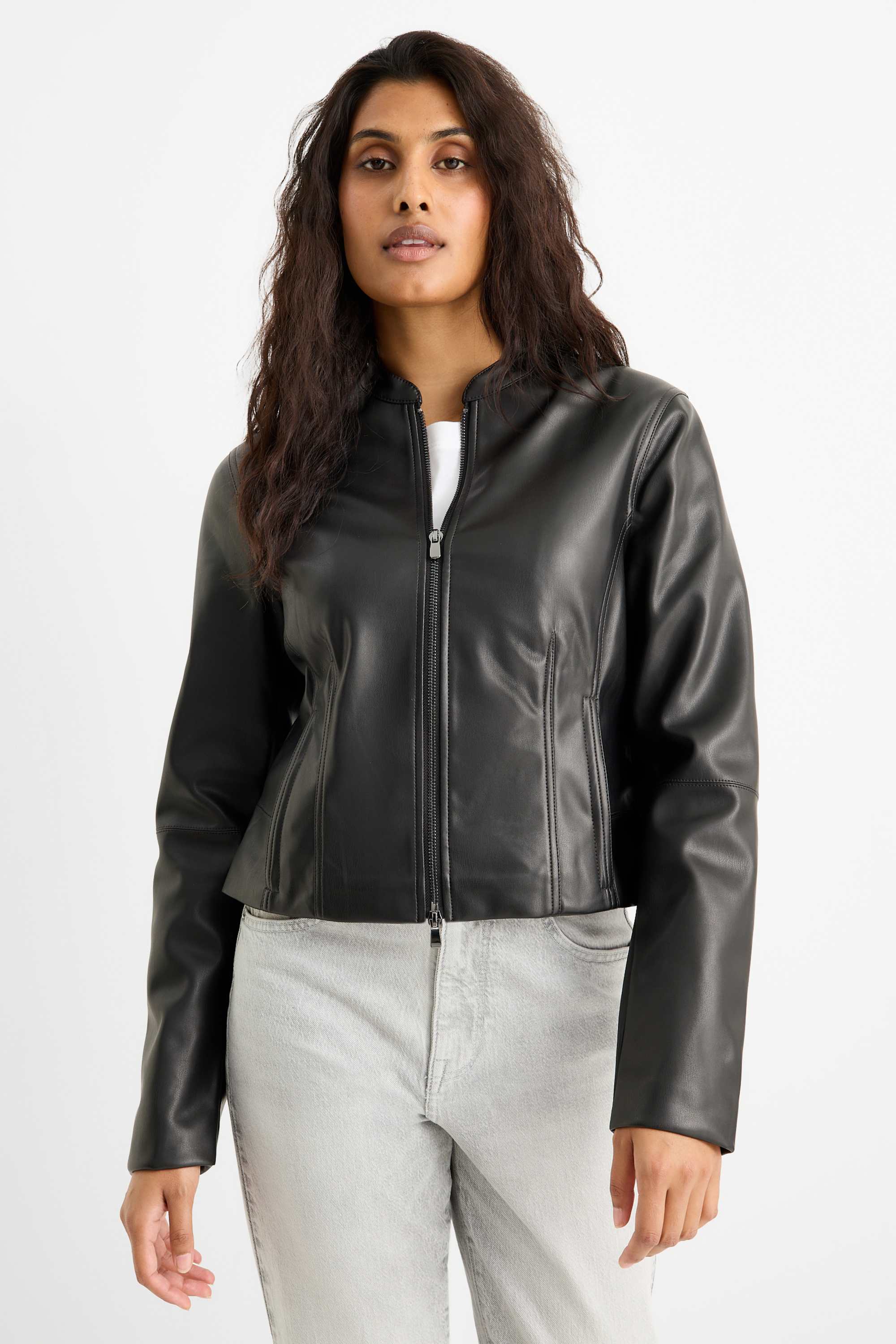 Jacket - faux leather black