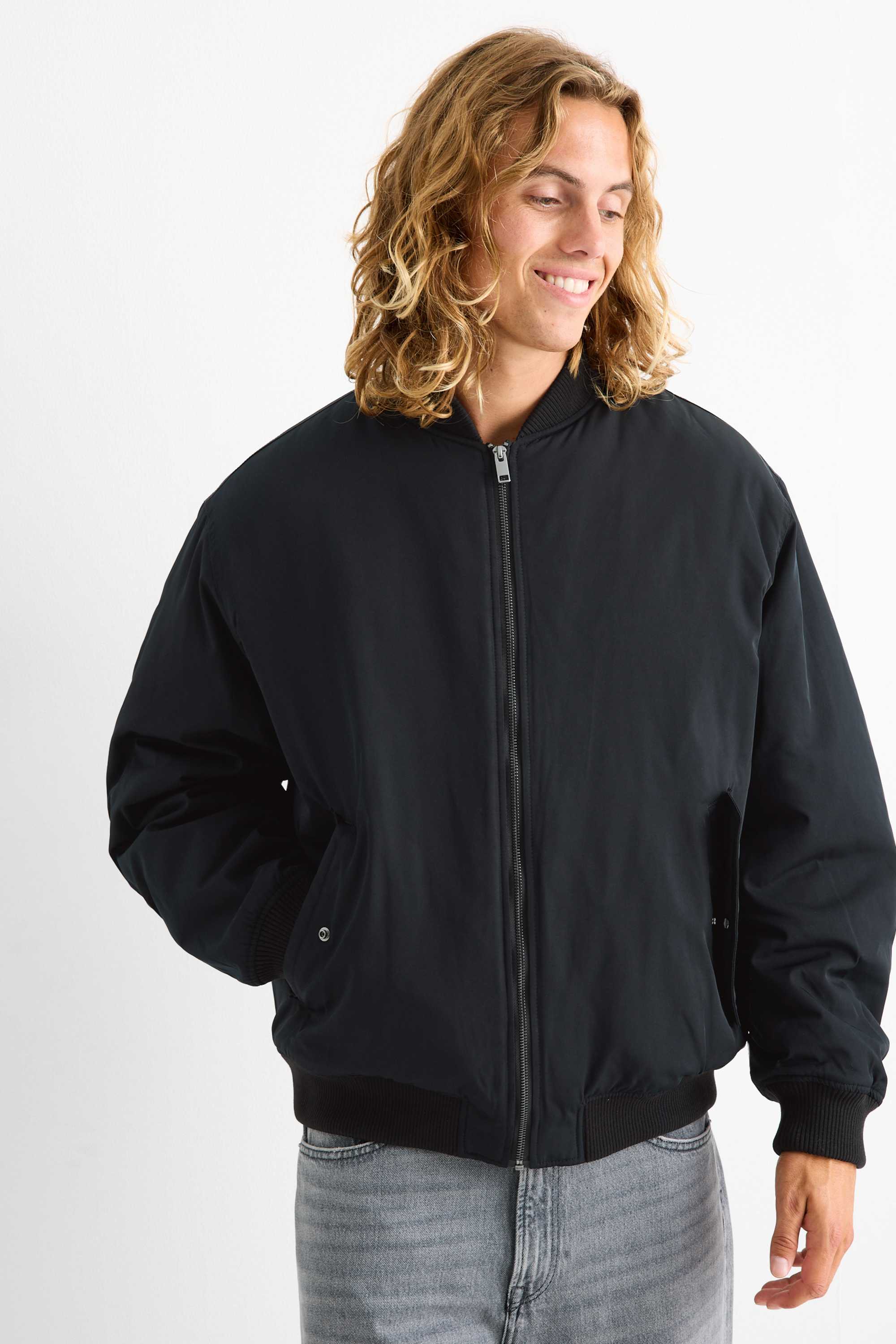 Bomber jacket - lined black