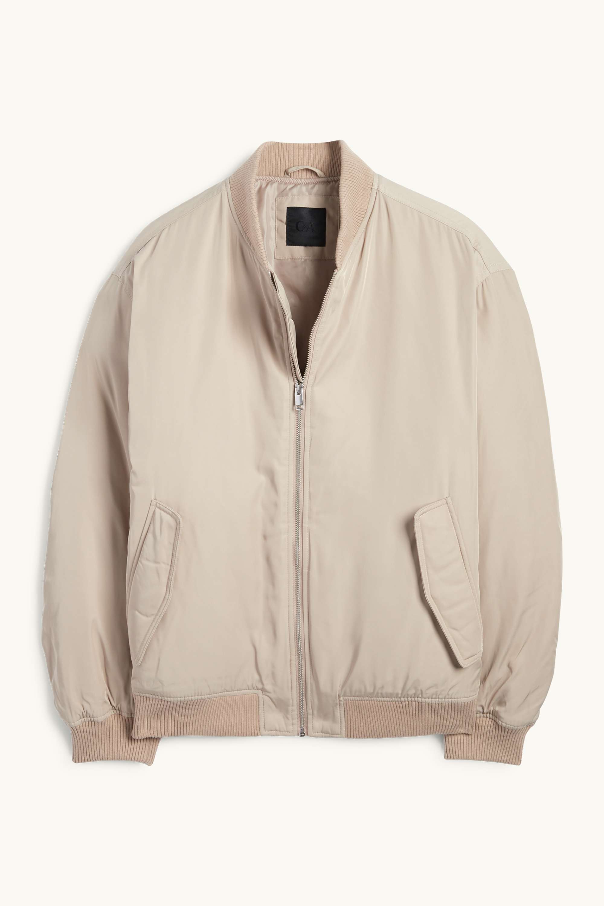 Bomber jacket - lined beige